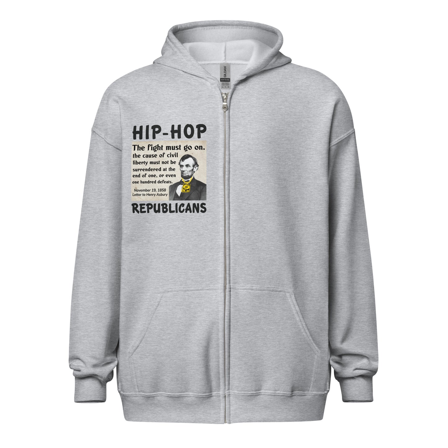Abraham Lincoln Quotes Hip-Hop Republicans Zipper Jacket