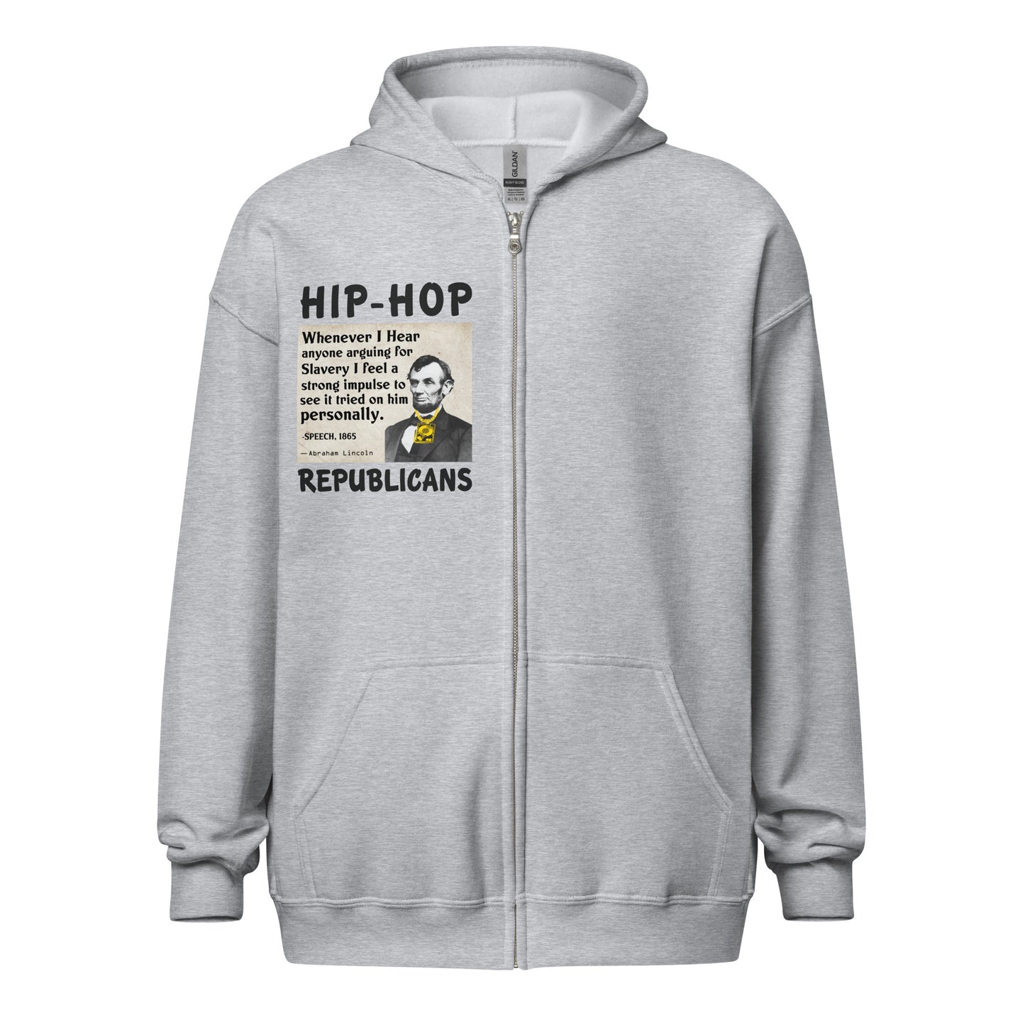 Abraham Lincoln Quotes Hip-Hop Republicans Zipper Jacket