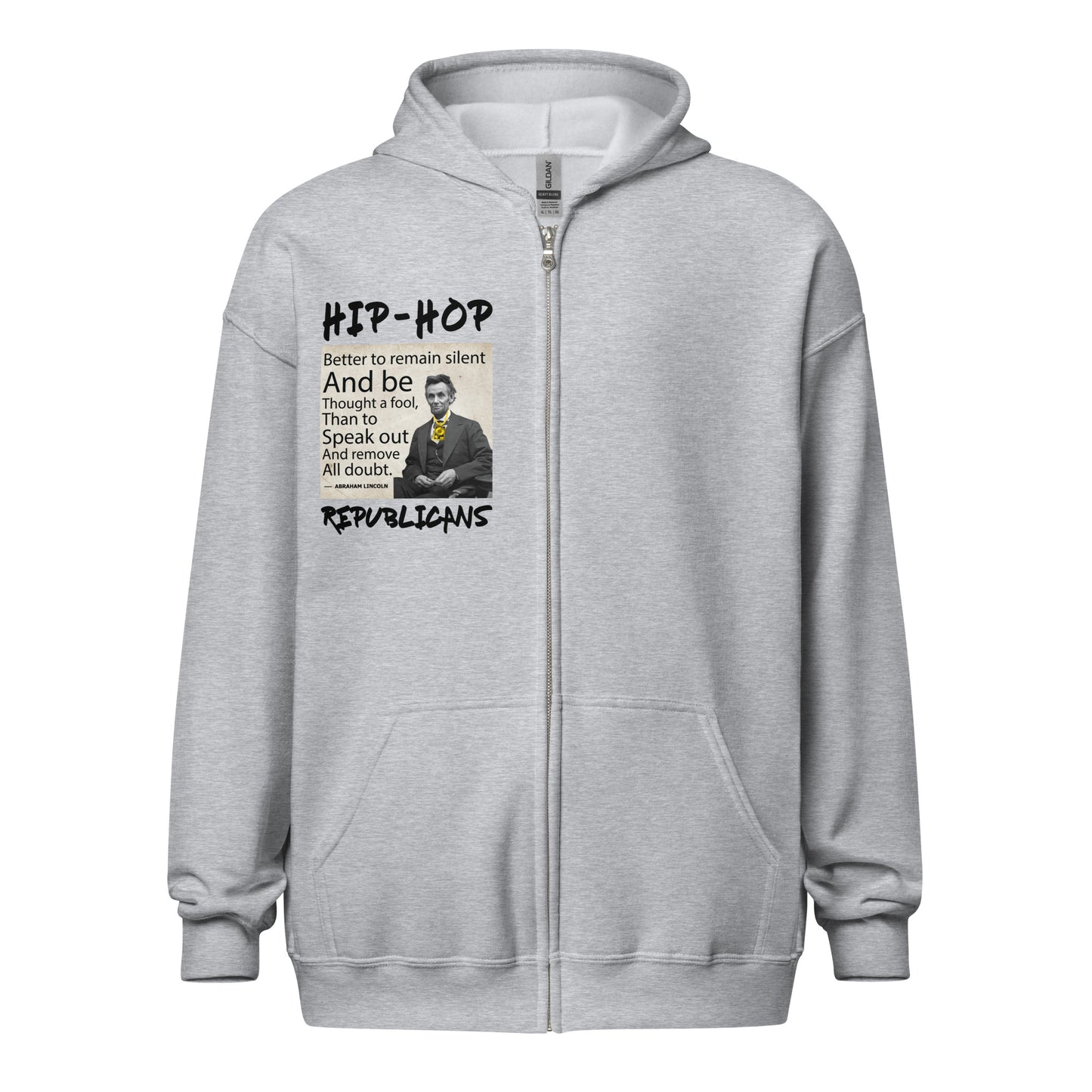 Abraham Lincoln Quotes Hip-Hop Republicans Zipper Jacket