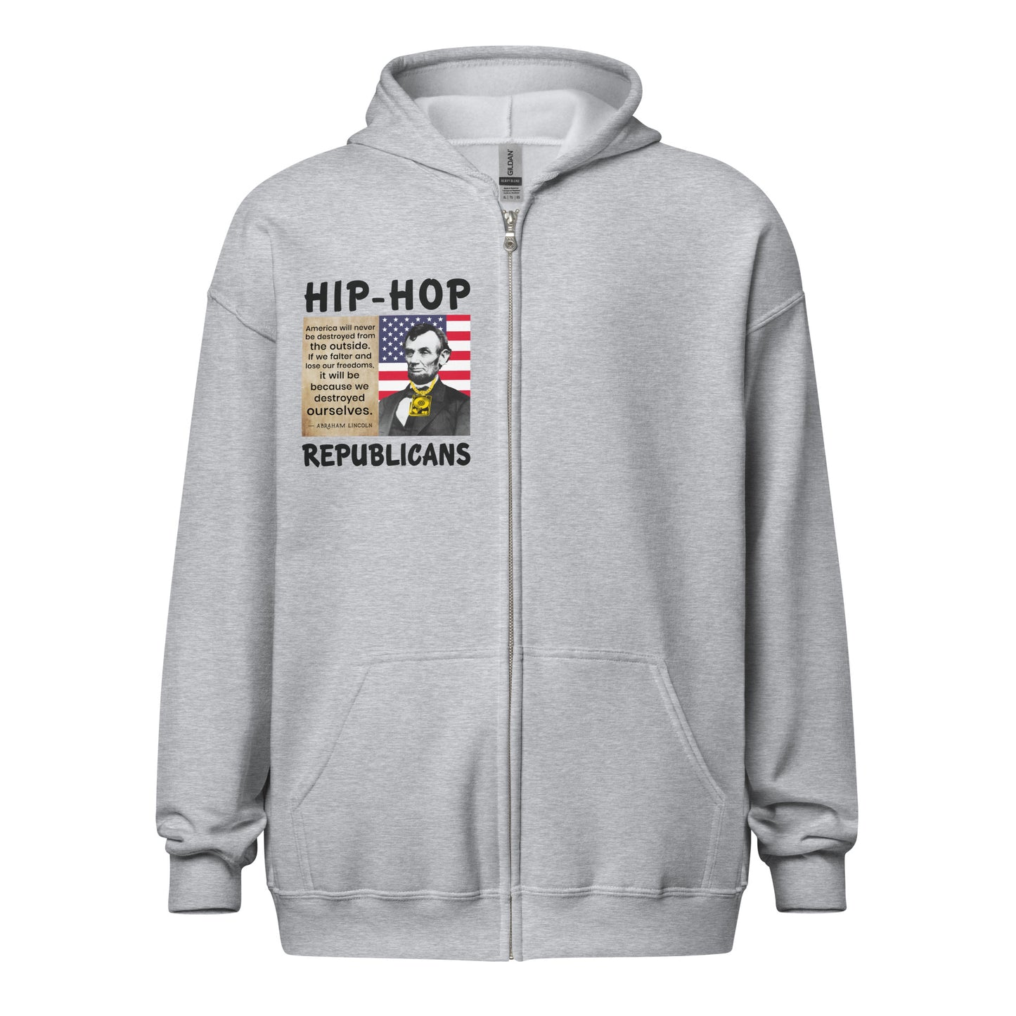 Abraham Lincoln Quotes Hip-Hop Republicans Zipper Jacket