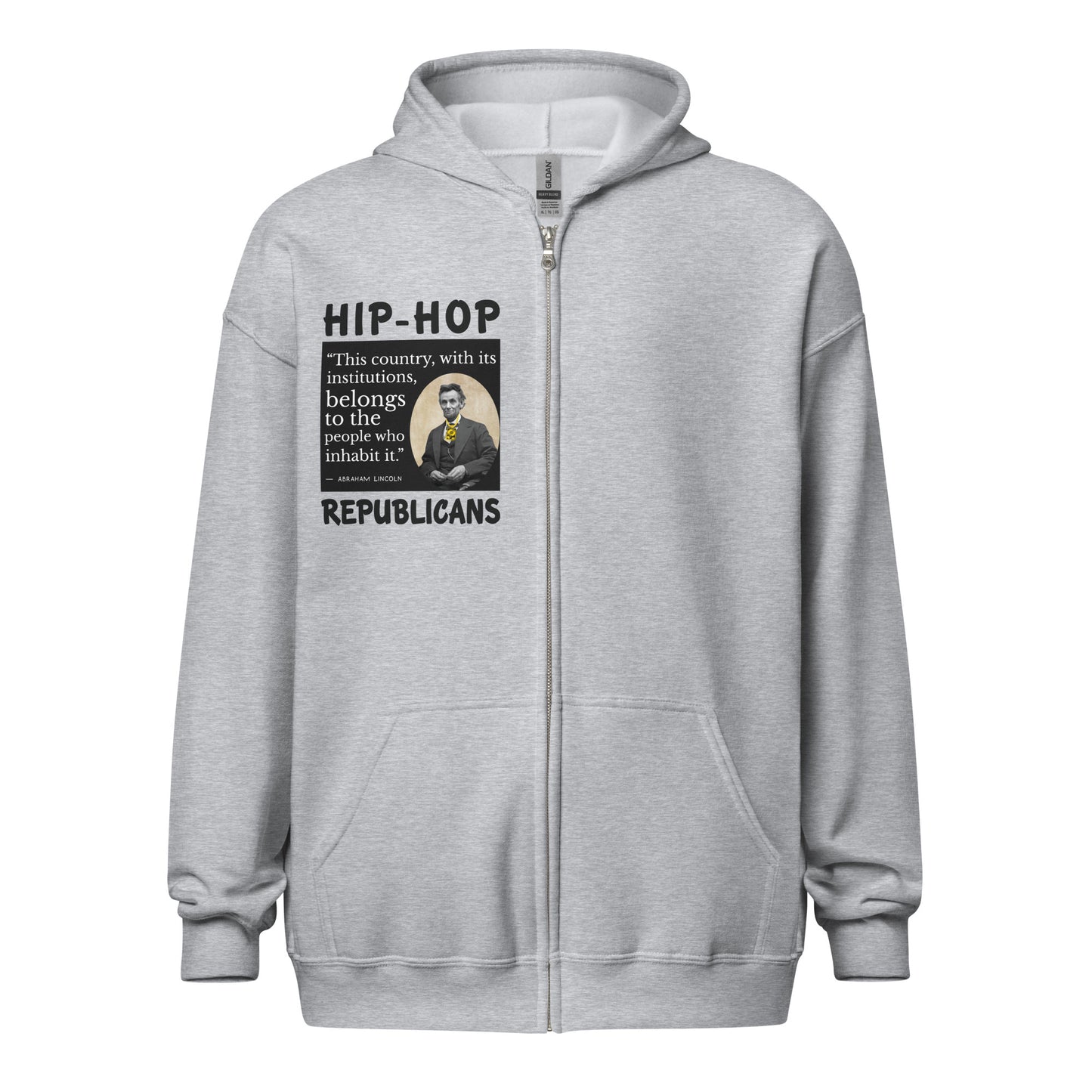 Abraham Lincoln Quotes Hip-Hop Republicans Zipper Jacket