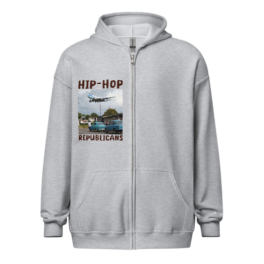 Hip-Hop Republicans Road-Scene Airplane Zipper Jacket