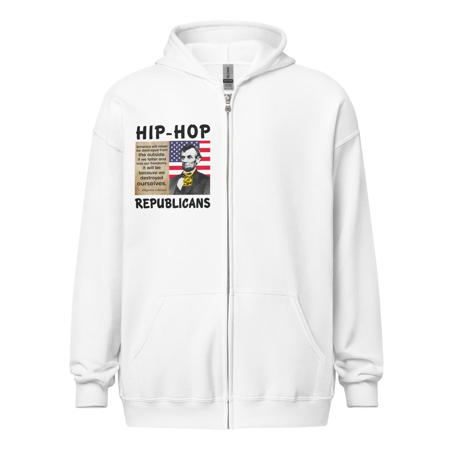 Abraham Lincoln Quotes Hip-Hop Republicans Zipper Jacket