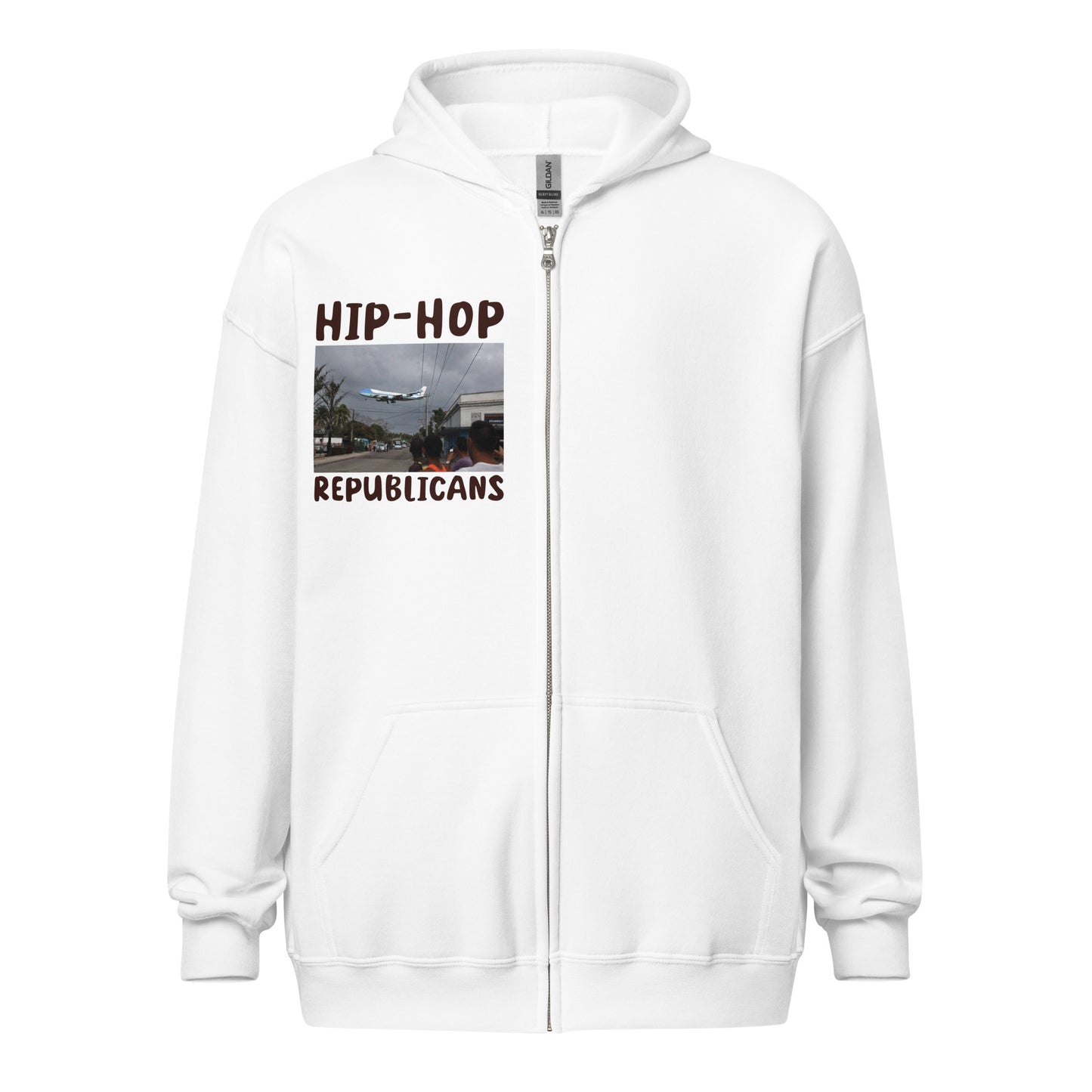 Hip-Hop Republicans Road-Scene Airplane Zipper Jacket