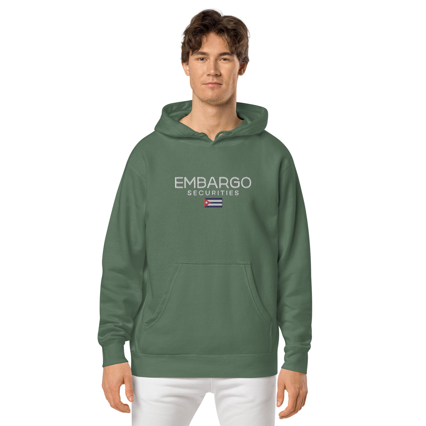 Embroidery Embargo Securities Cuba Flag Hoodie