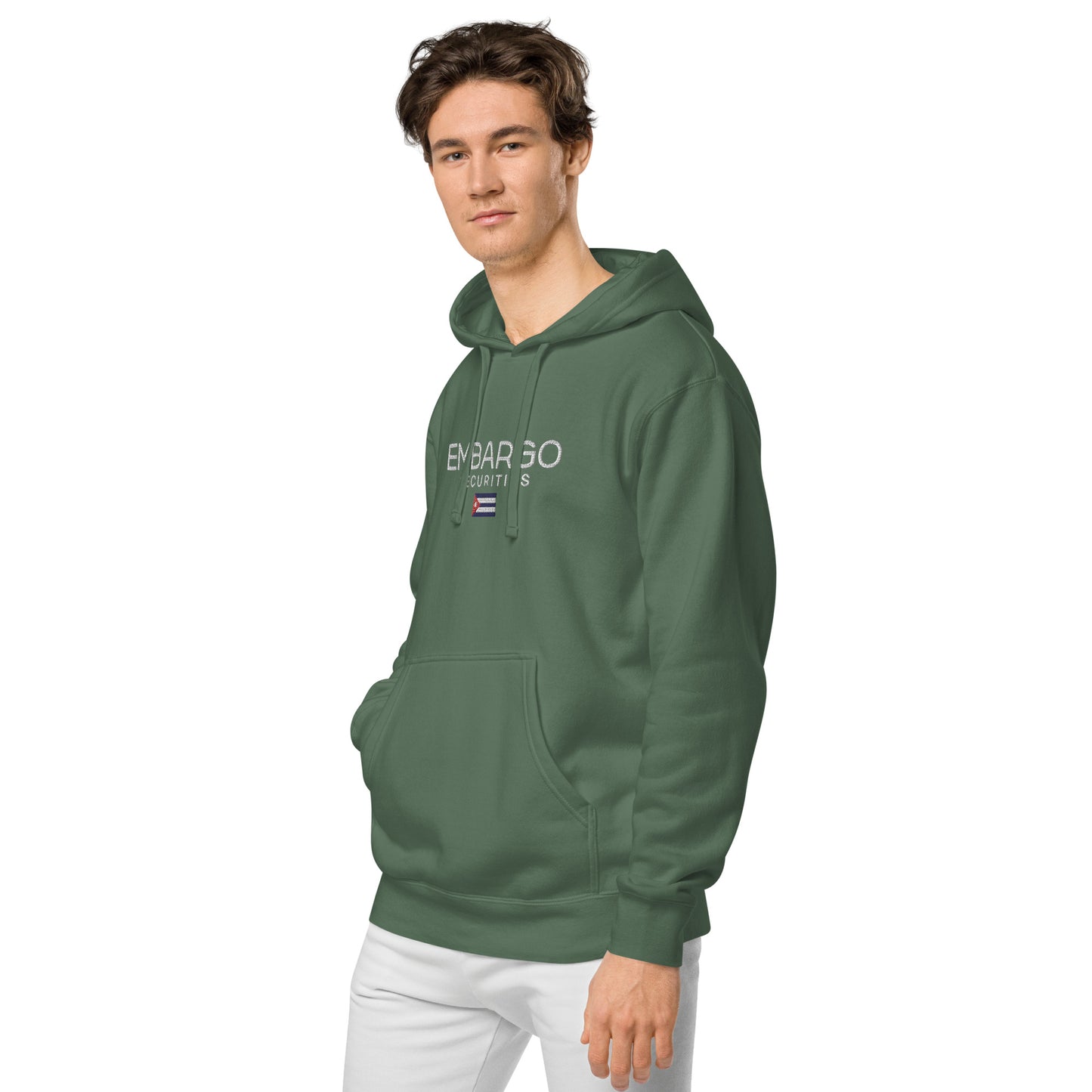 Embroidery Embargo Securities Cuba Flag Hoodie