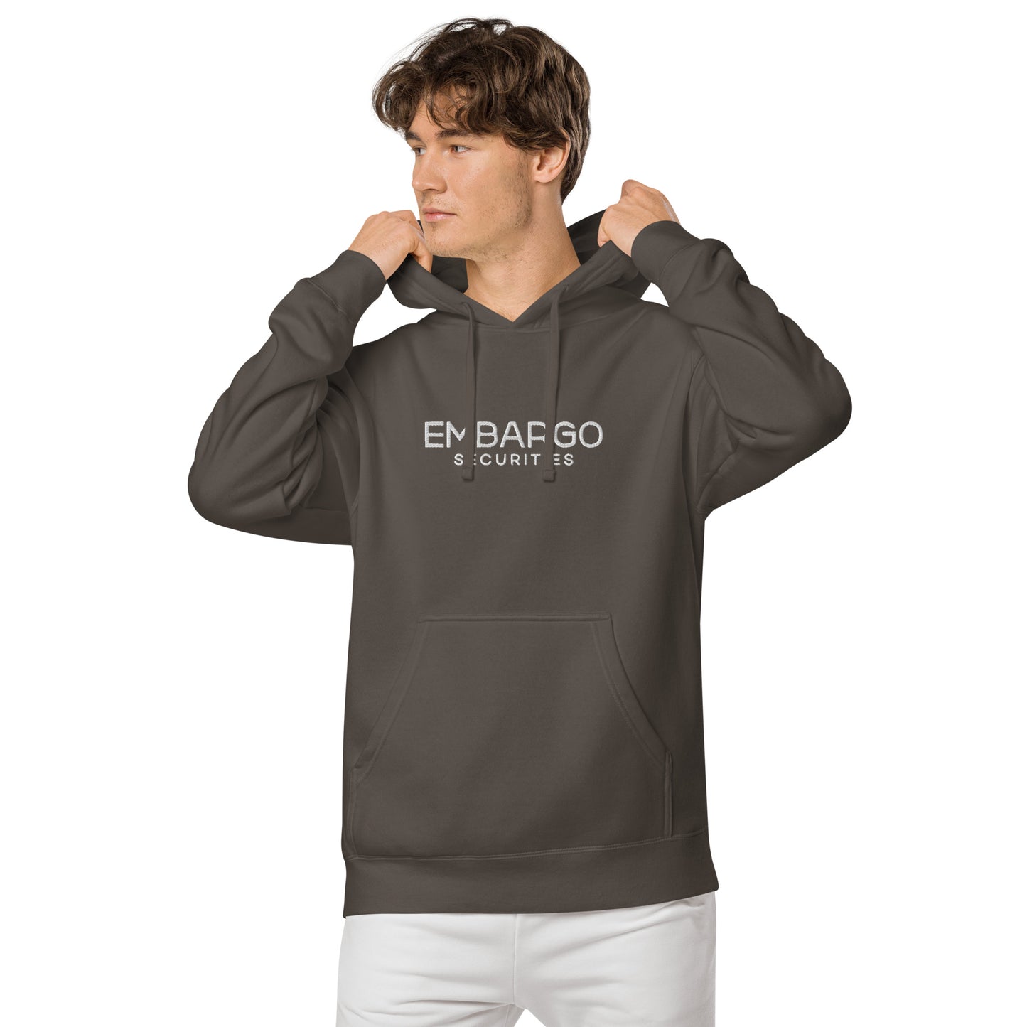 Embroidery Embargo Securities Hoodie