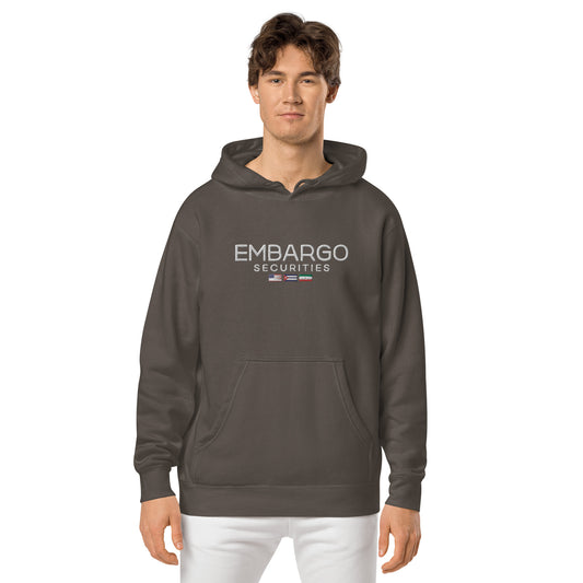Embroidery Embargo Securities USA, Cuba, and Iran Flag Hoodie