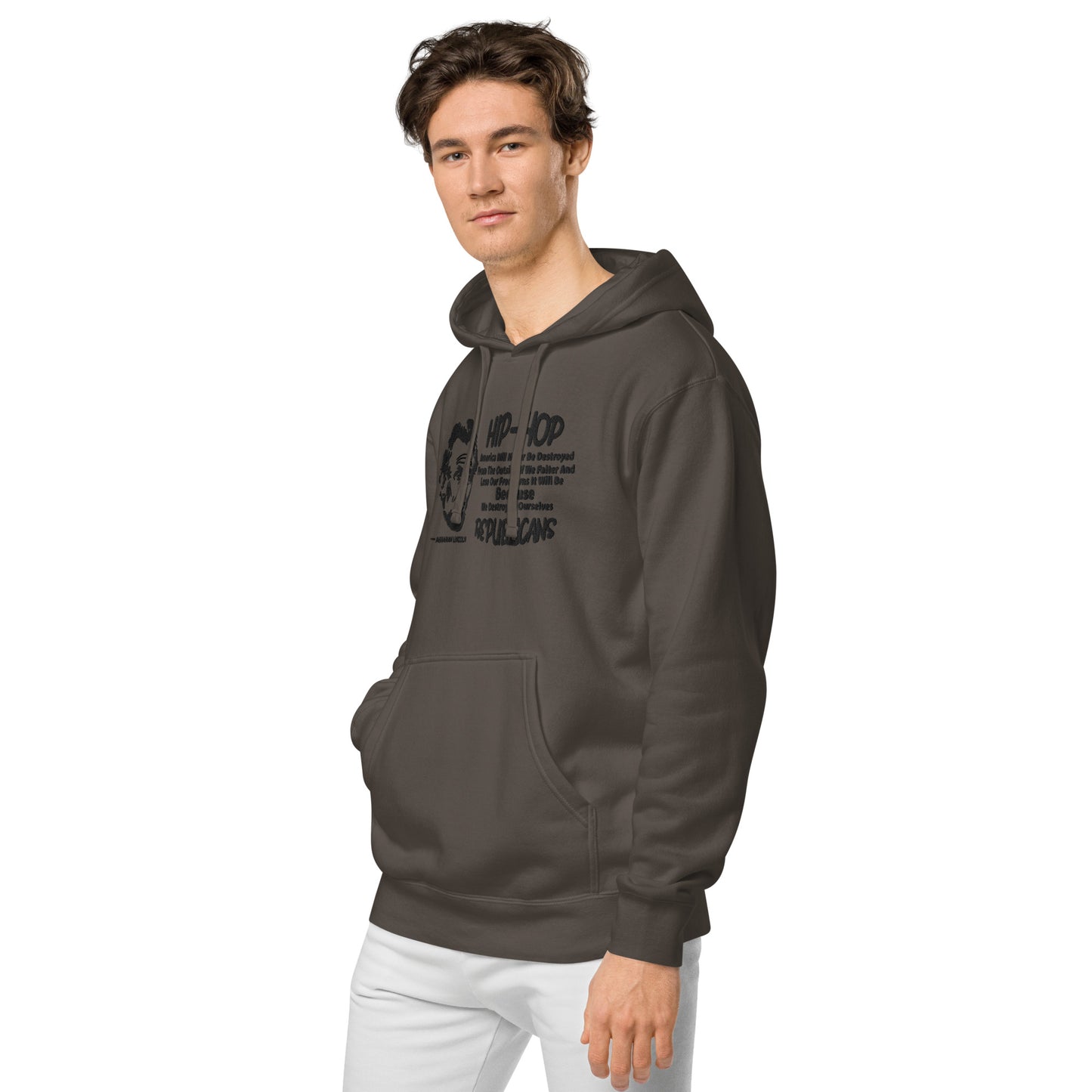 Embroidery Abraham Lincoln Premium Hoodie