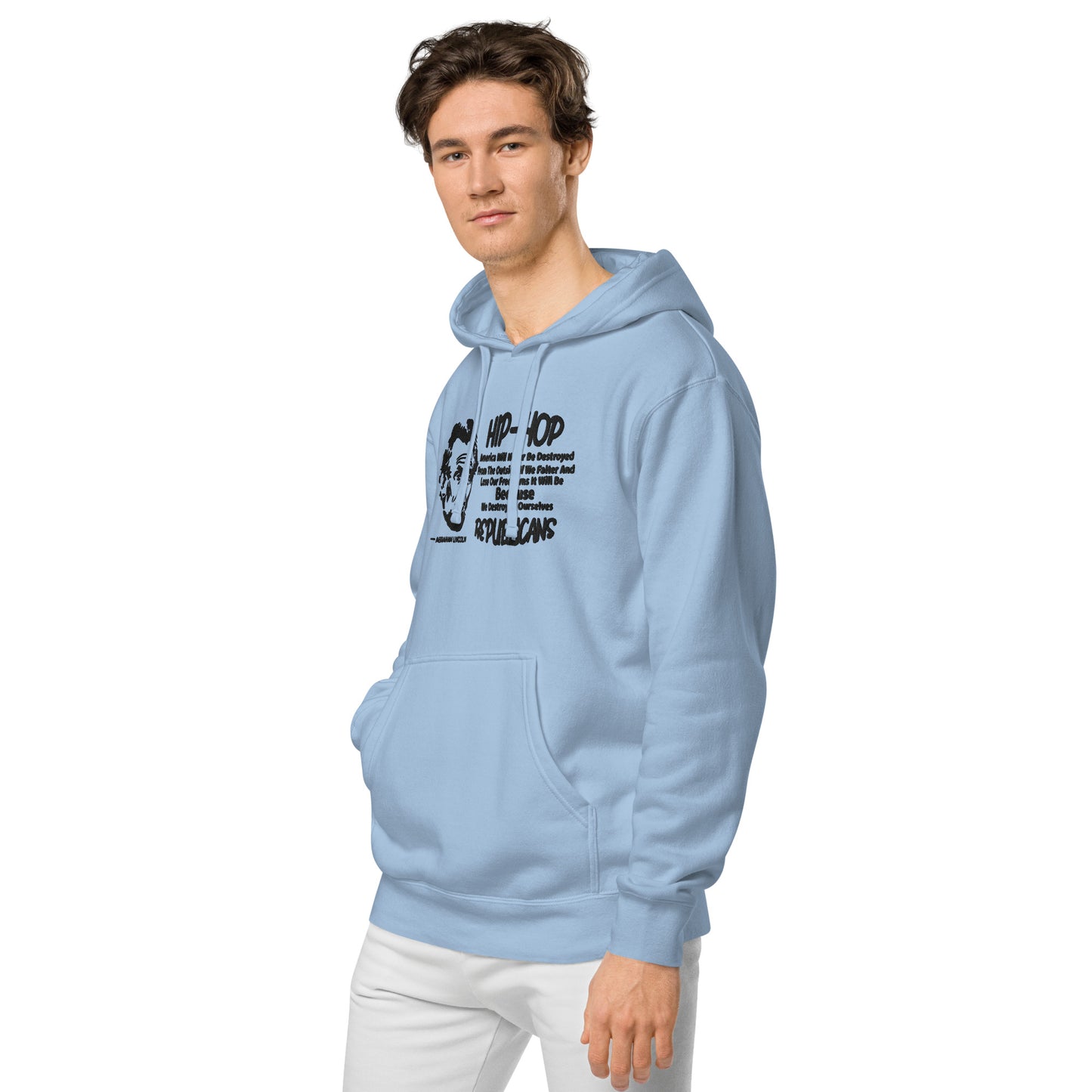 Embroidery Abraham Lincoln Premium Hoodie