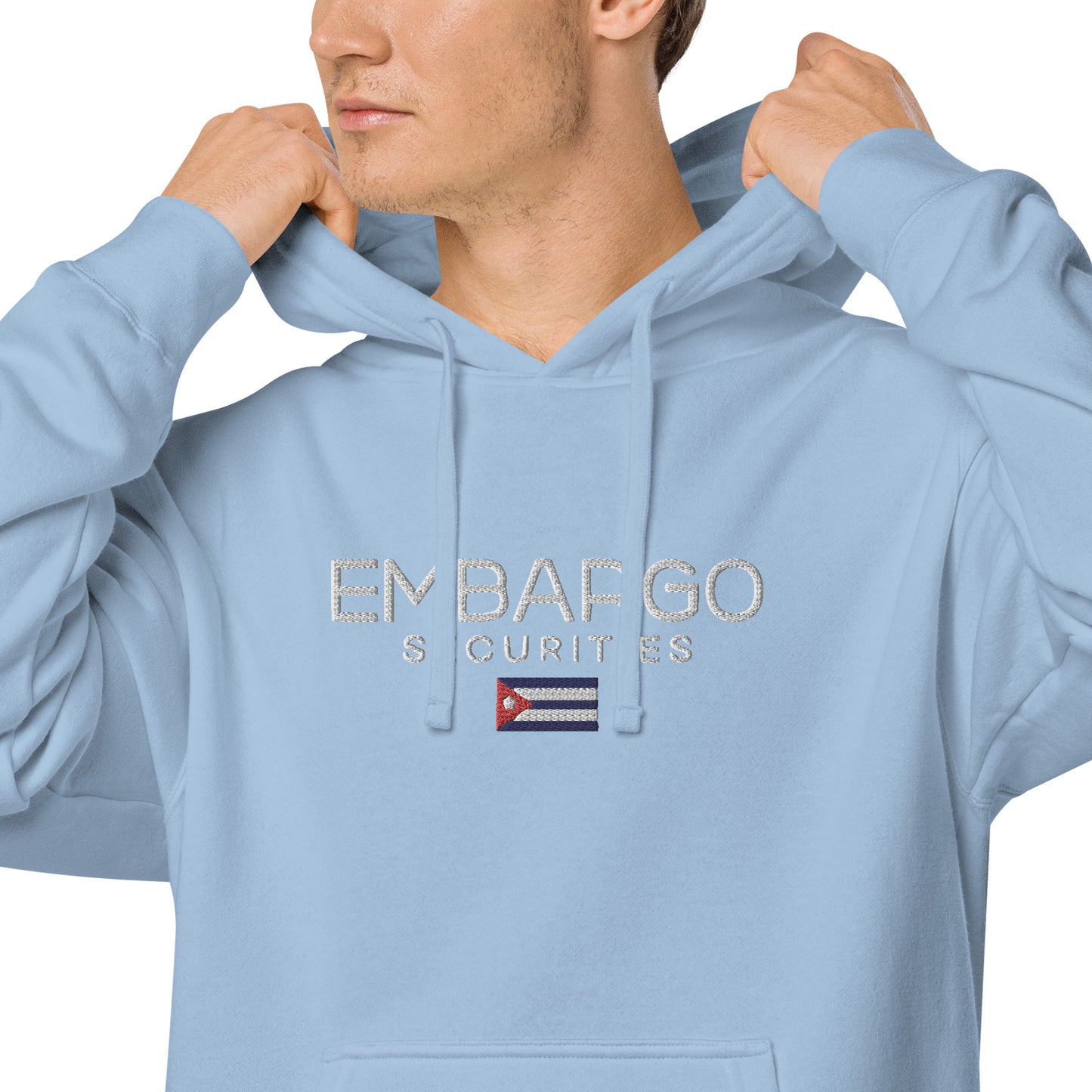 Embroidery Embargo Securities Cuba Flag Hoodie
