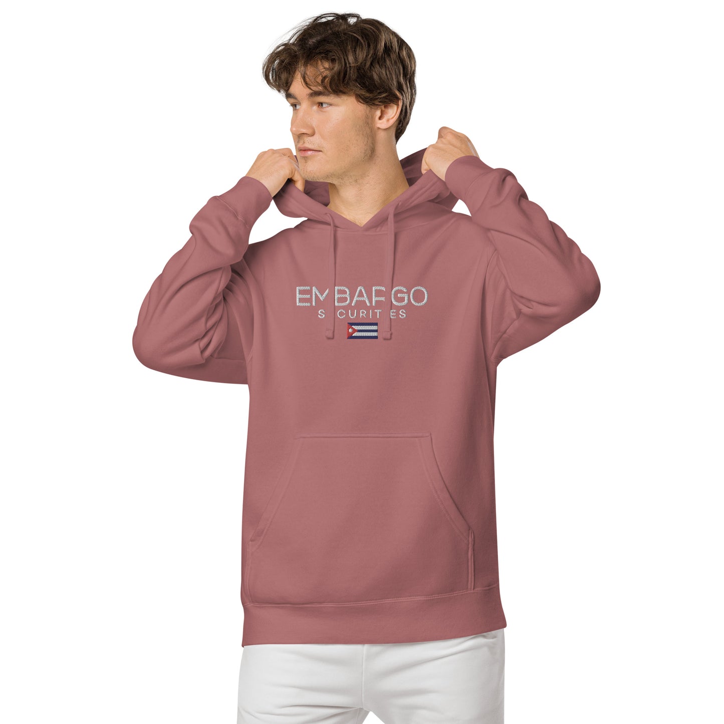 Embroidery Embargo Securities Cuba Flag Hoodie