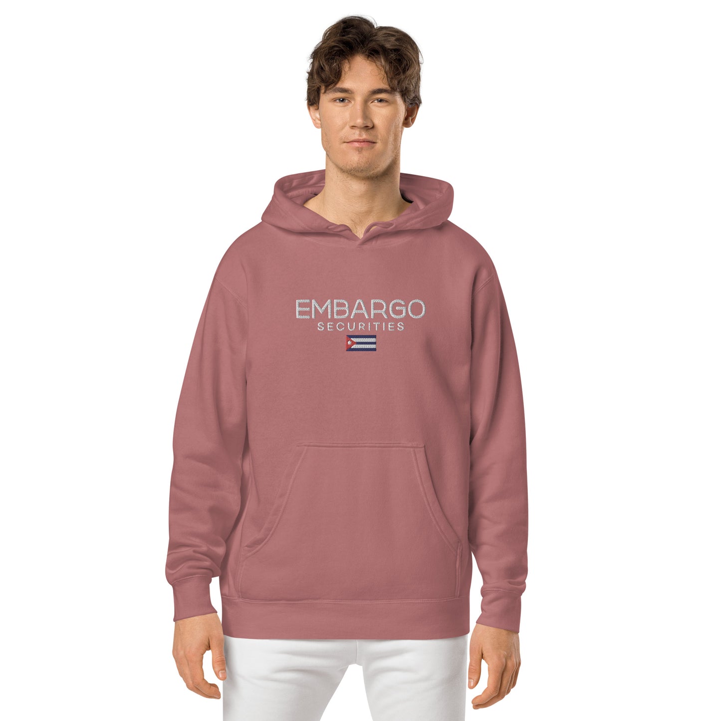 Embroidery Embargo Securities Cuba Flag Hoodie