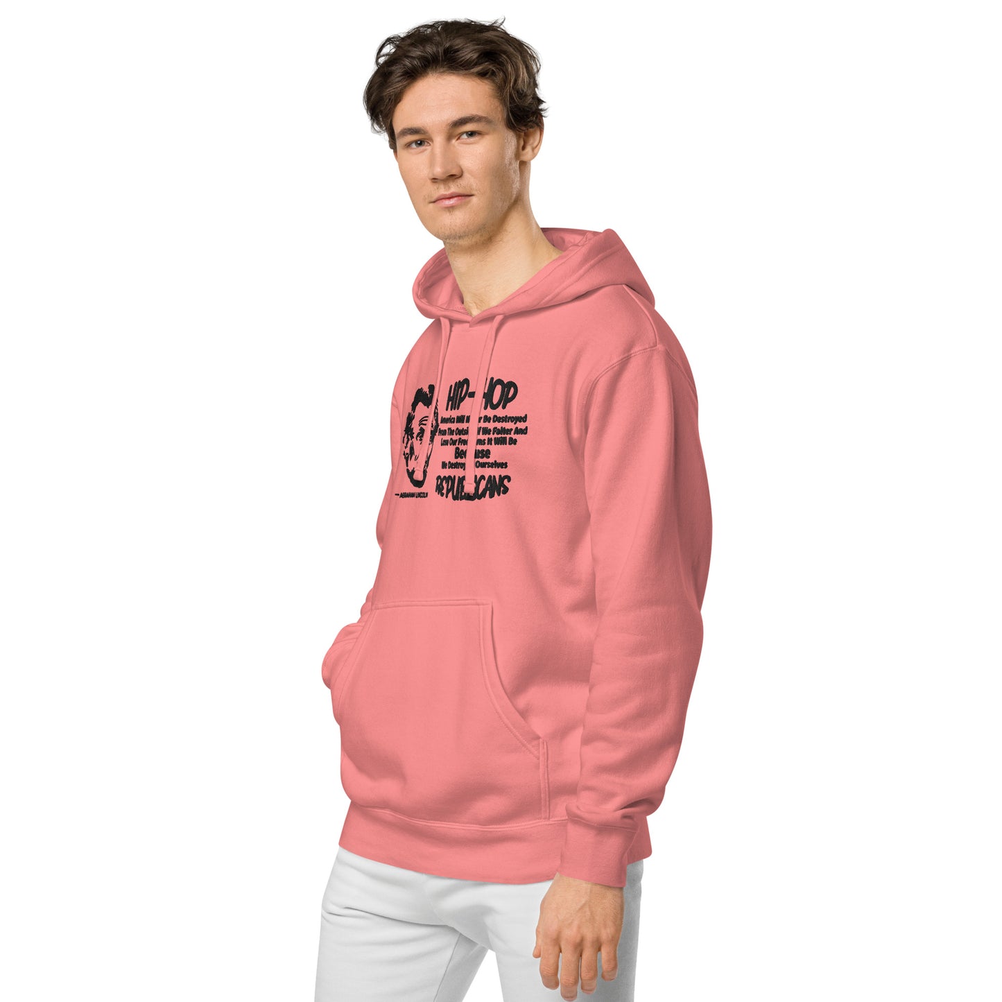 Embroidery Abraham Lincoln Premium Hoodie