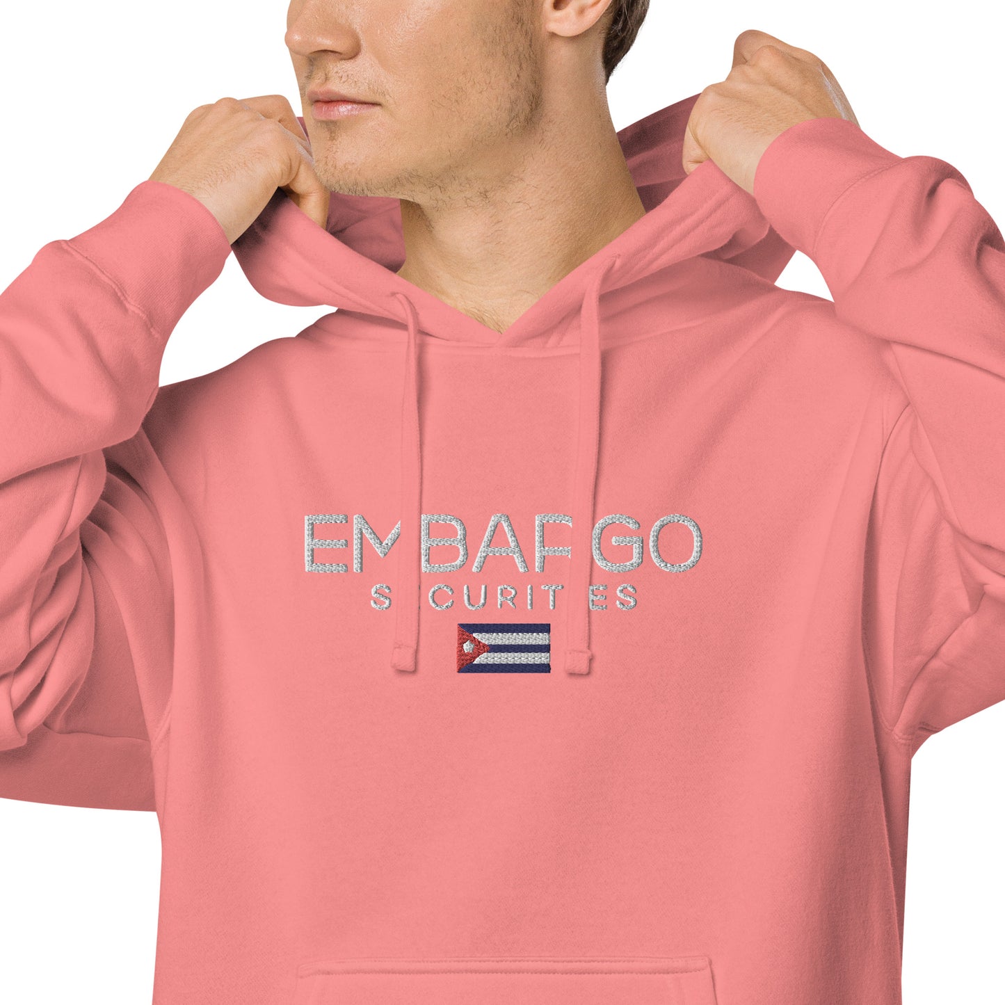 Embroidery Embargo Securities Cuba Flag Hoodie