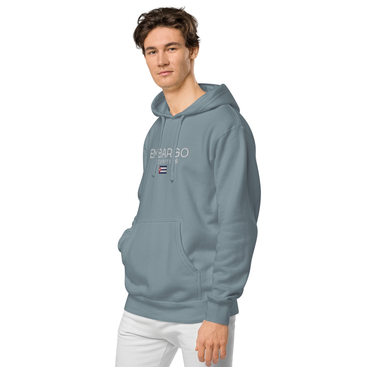 Embroidery Embargo Securities Cuba Flag Hoodie