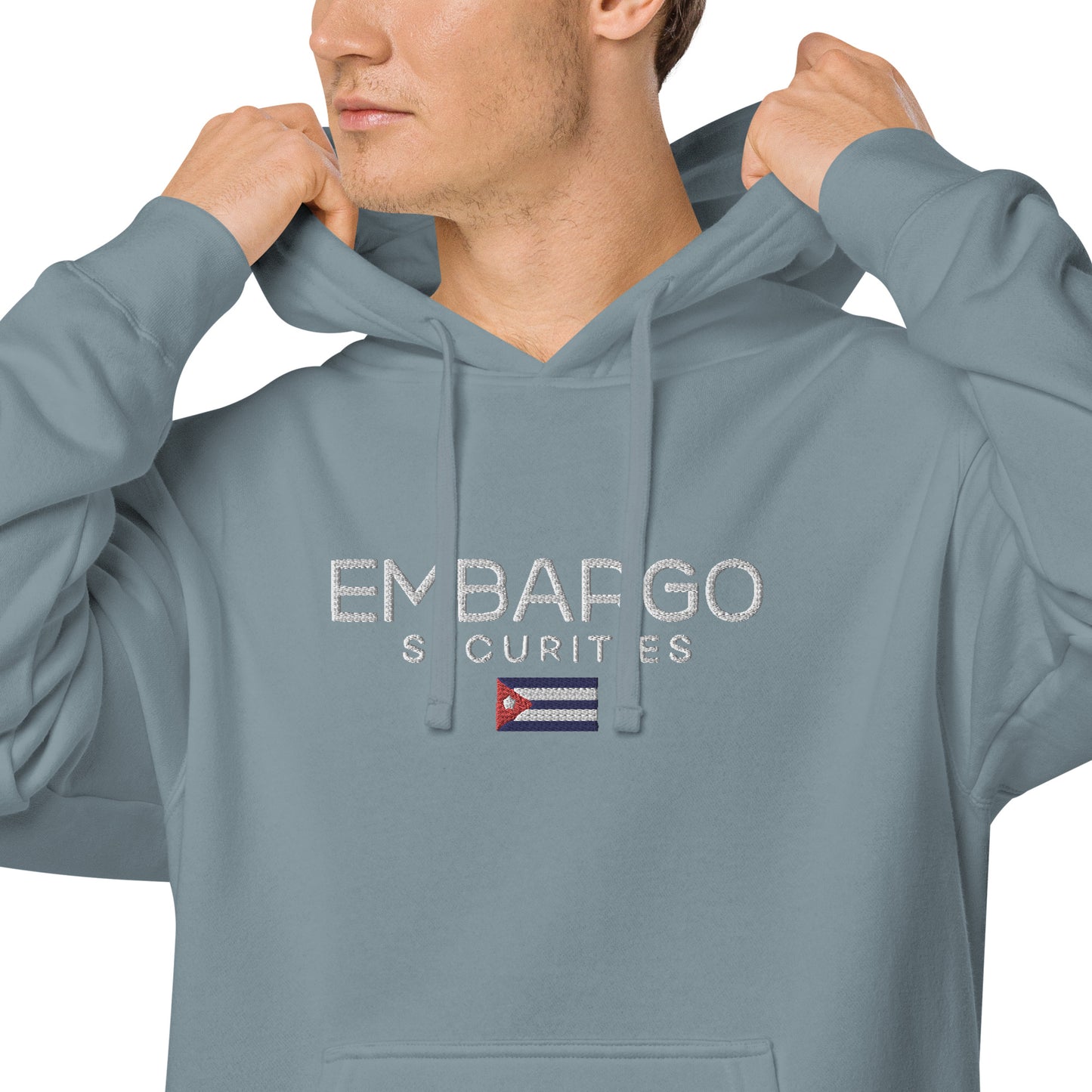 Embroidery Embargo Securities Cuba Flag Hoodie