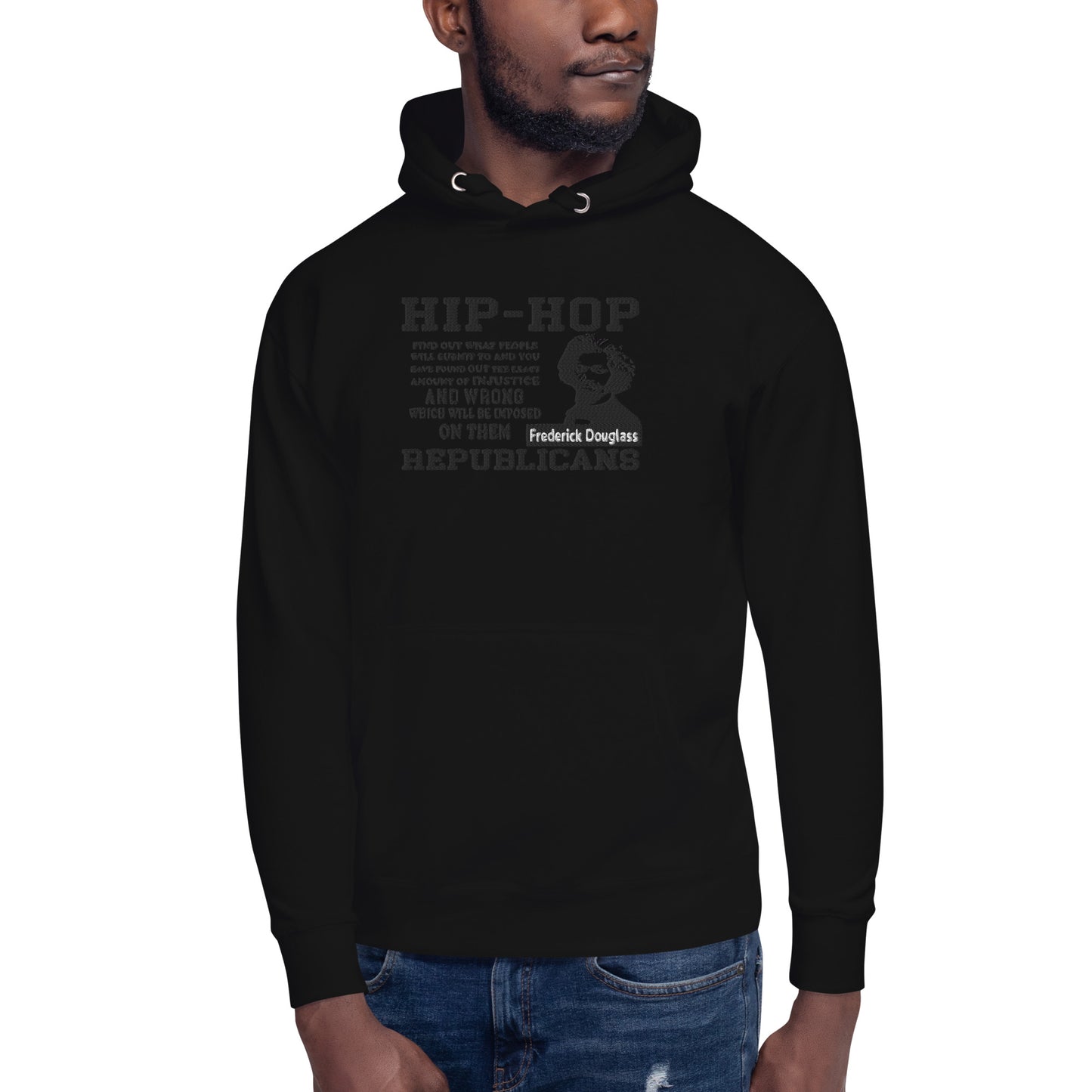 Embroidery Frederick Douglass Premium Hoodie