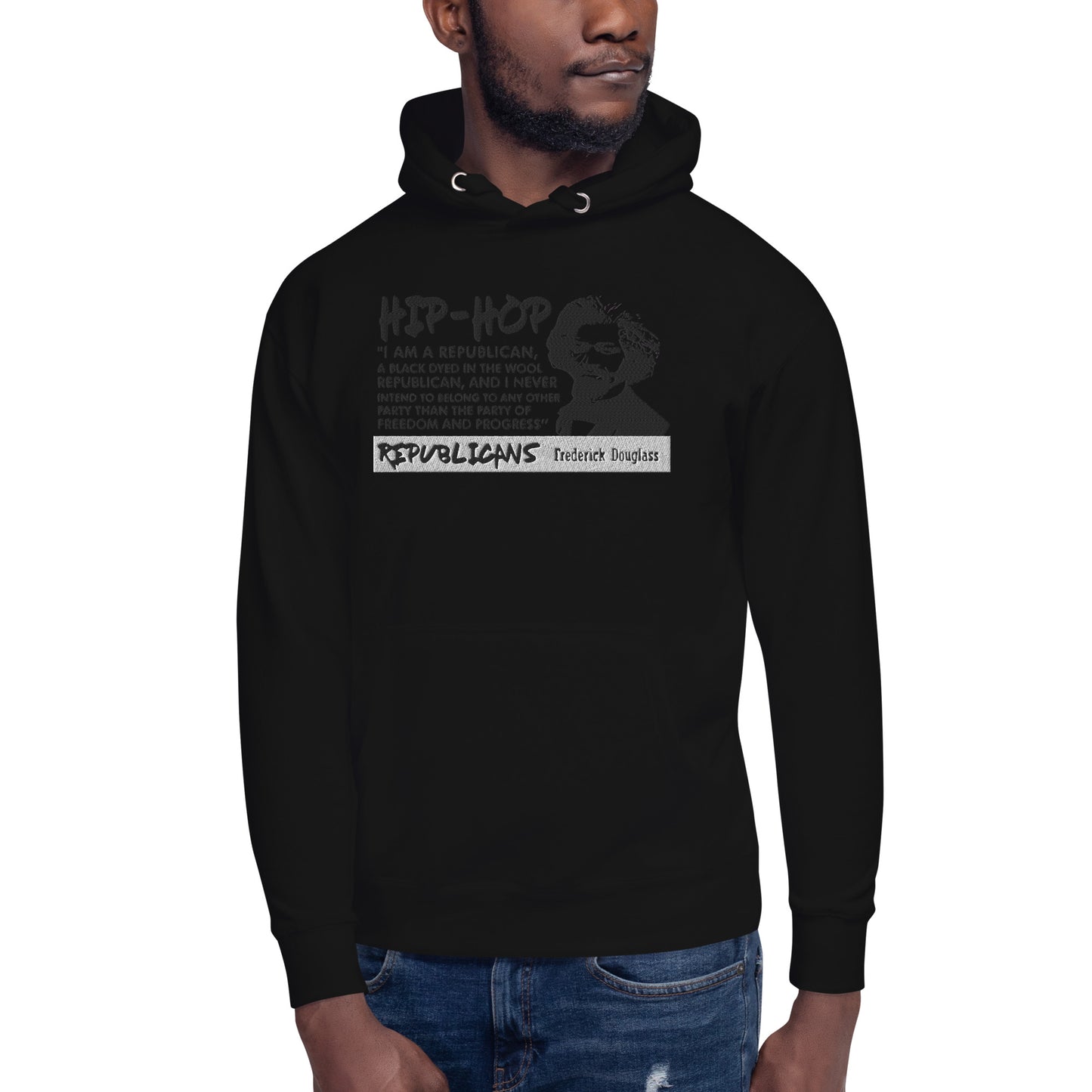 Embroidery Frederick Douglass Premium Hoodie