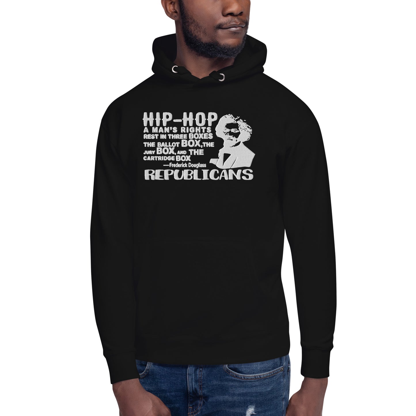 Embroidery Frederick Douglass Premium Hoodie