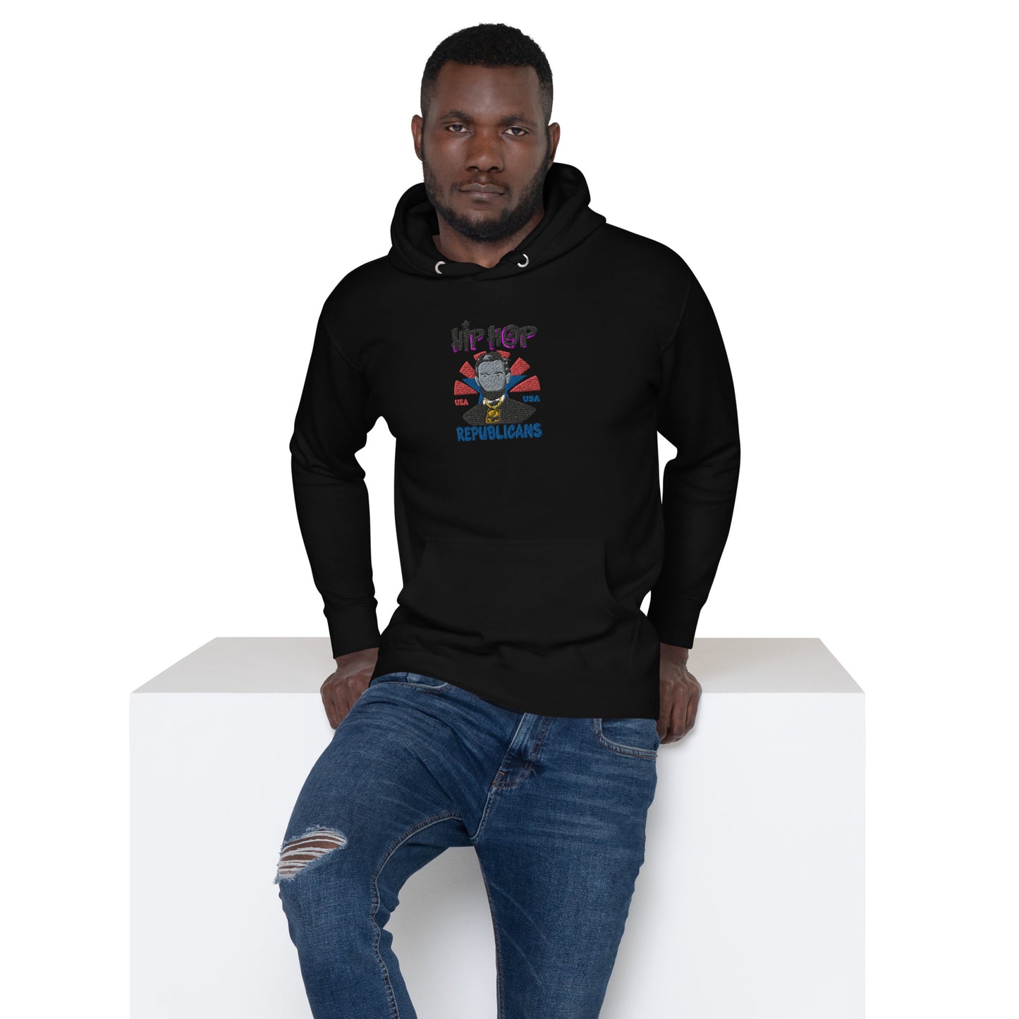 Embroidery Abraham Lincoln Premium Hoodie