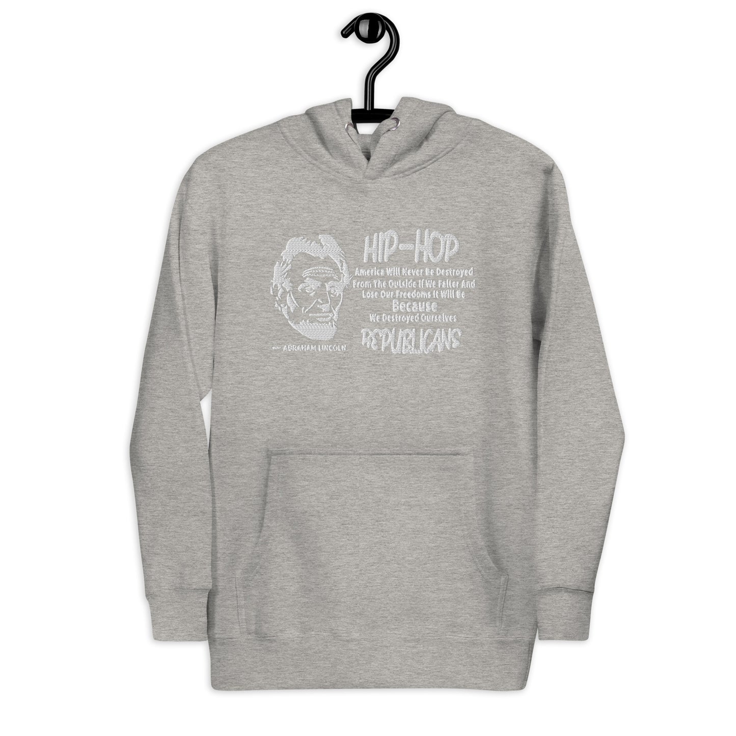 Embroidery Abraham Lincoln Premium Hoodie