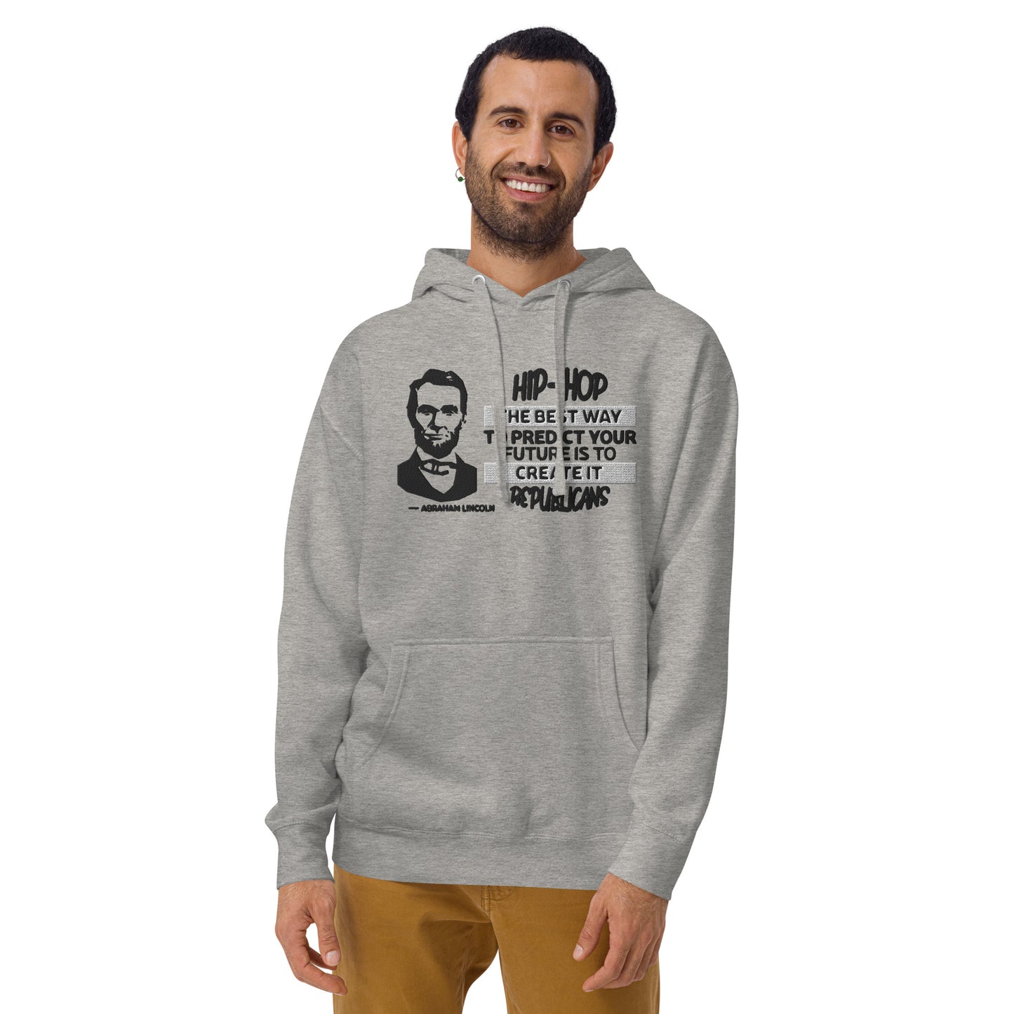 Embroidery Abraham Lincoln Premium Hoodie