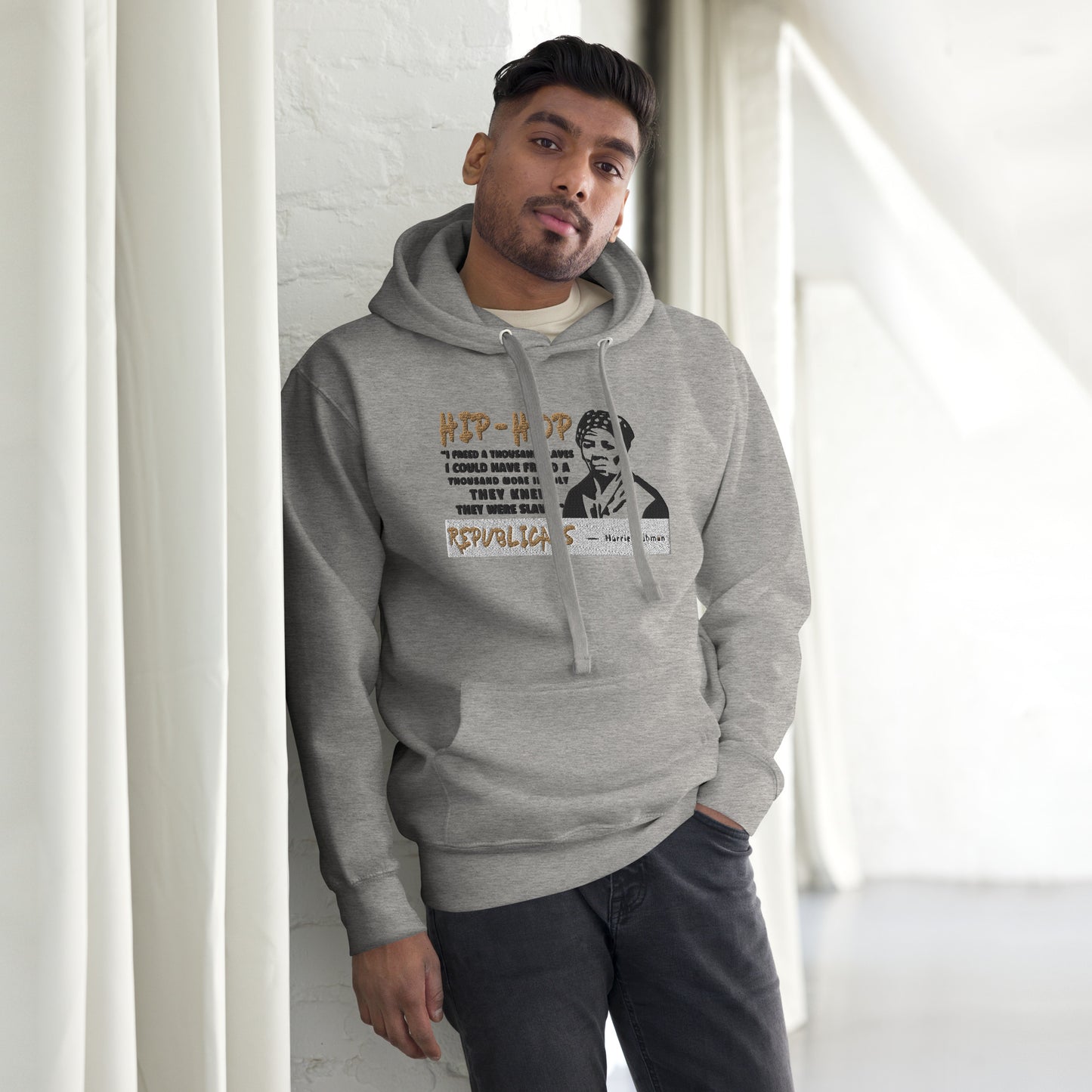 Embroidery Harriet Tubman Premium Hoodie