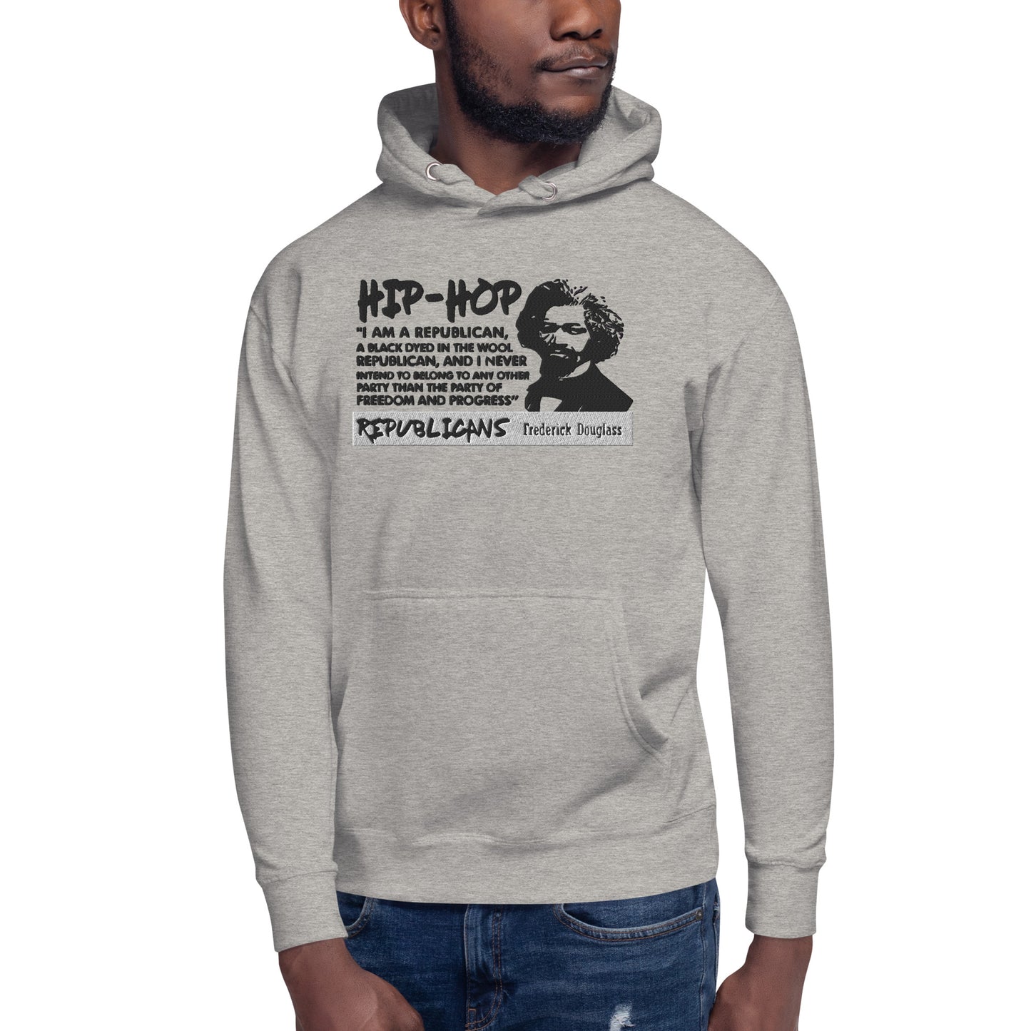 Embroidery Frederick Douglass Premium Hoodie