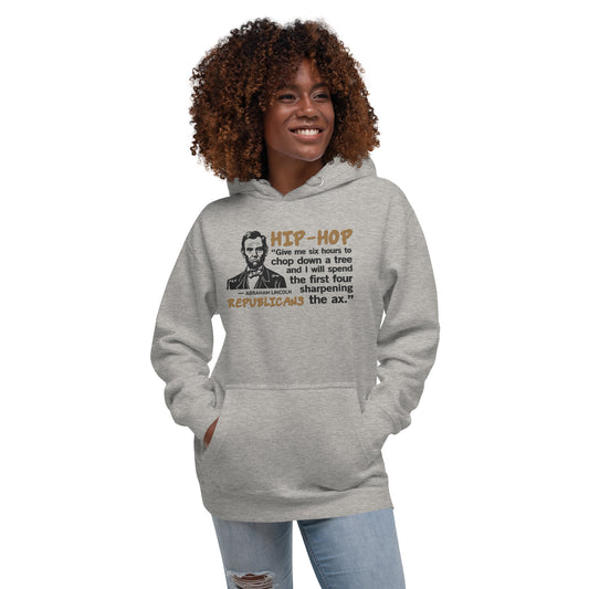 Embroidery Abraham Lincoln Hip-Hop Republicans Hoodie Design