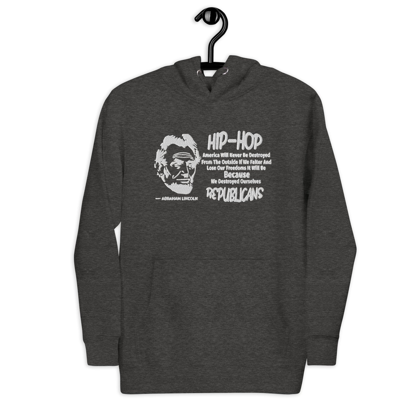 Embroidery Abraham Lincoln Premium Hoodie