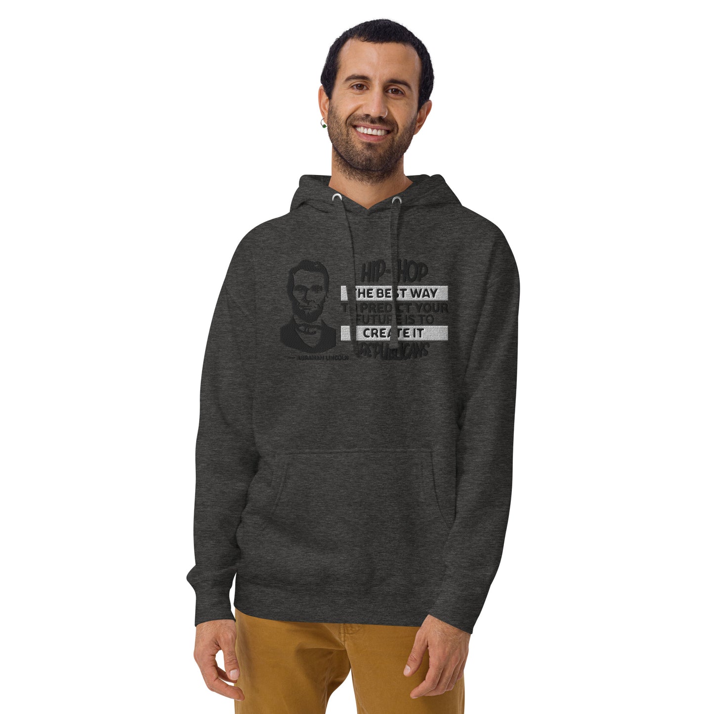 Embroidery Abraham Lincoln Premium Hoodie