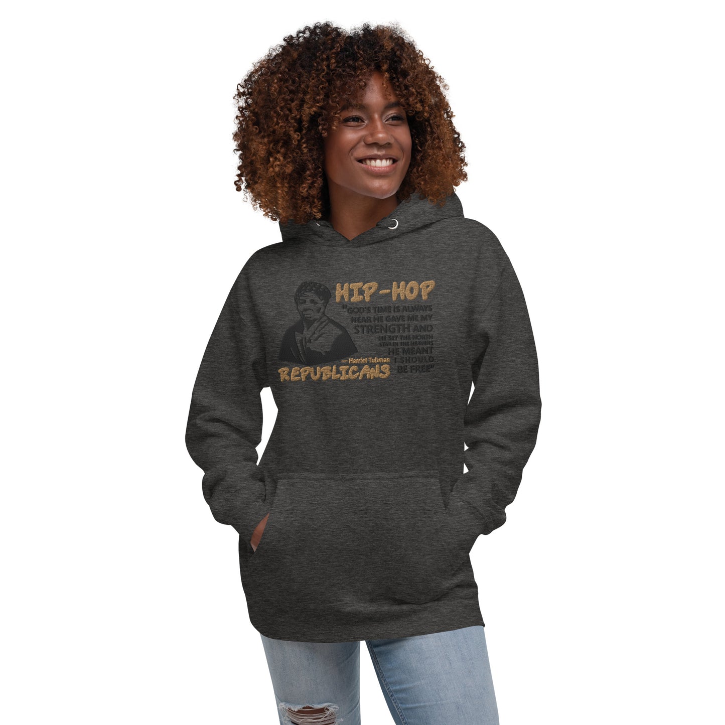 Embroidery Harriet Tubman Premium Hoodie