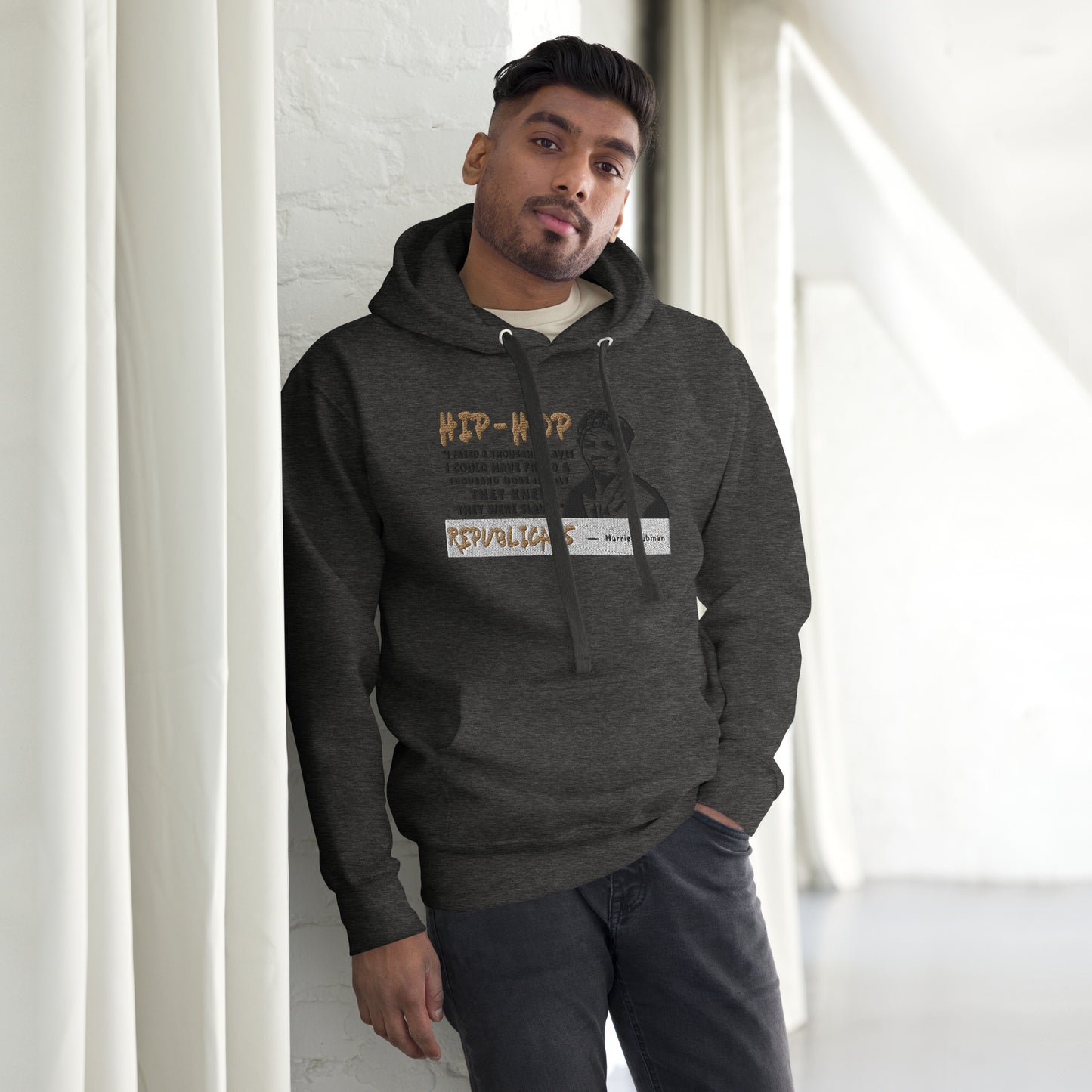 Embroidery Harriet Tubman Premium Hoodie