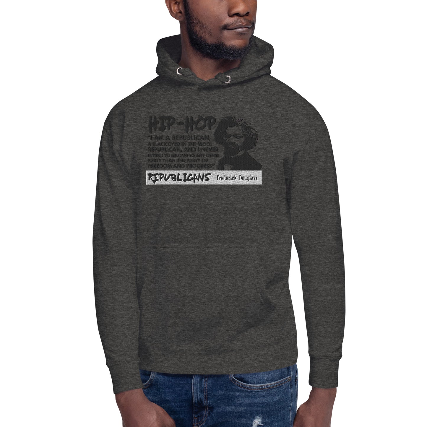 Embroidery Frederick Douglass Premium Hoodie