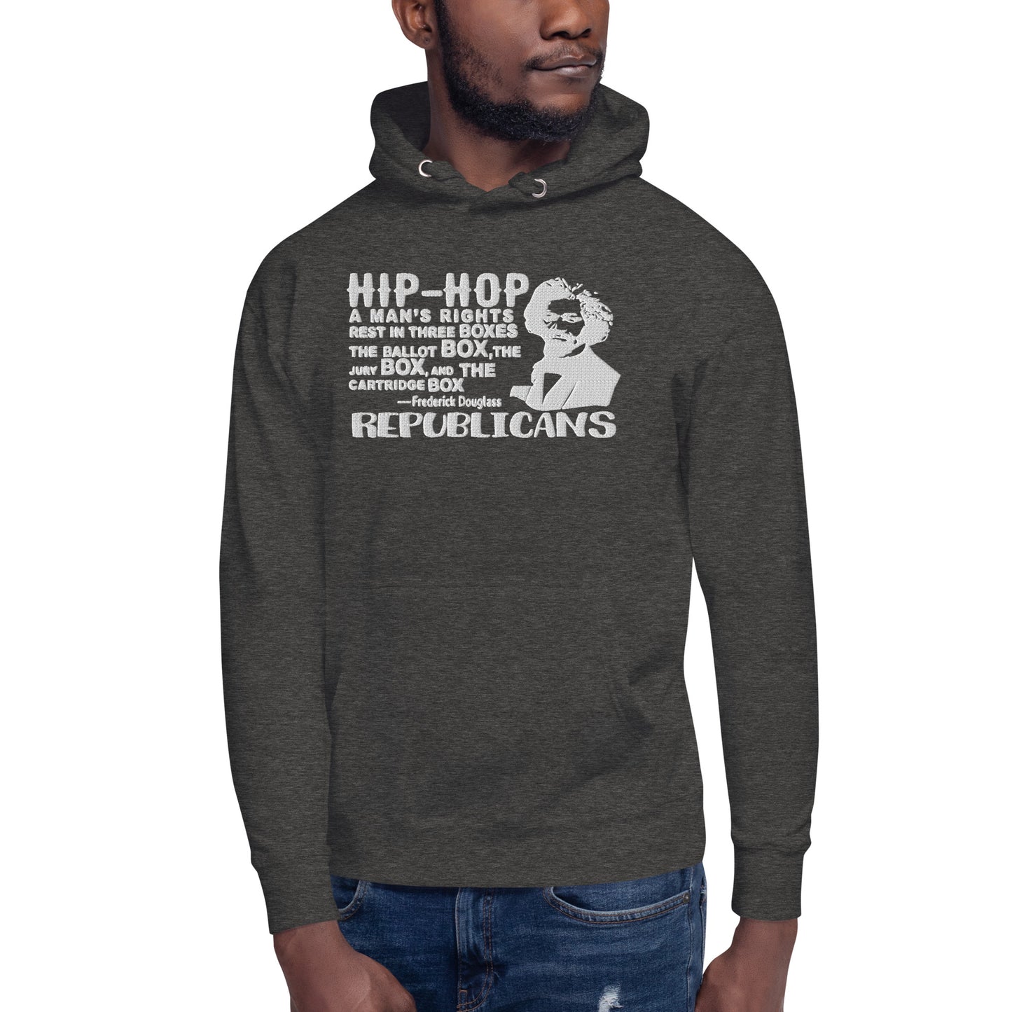 Embroidery Frederick Douglass Premium Hoodie