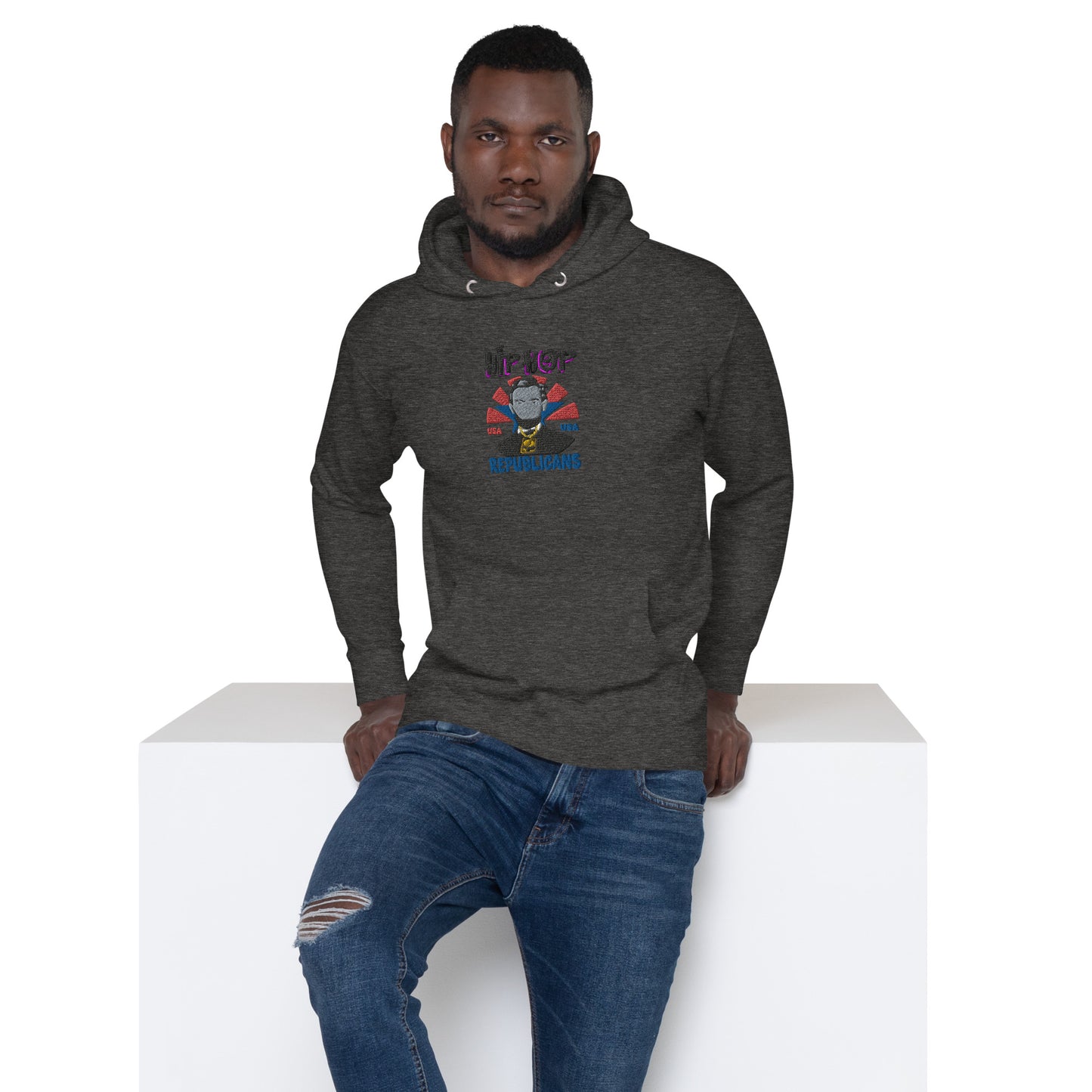 Embroidery Abraham Lincoln Premium Hoodie