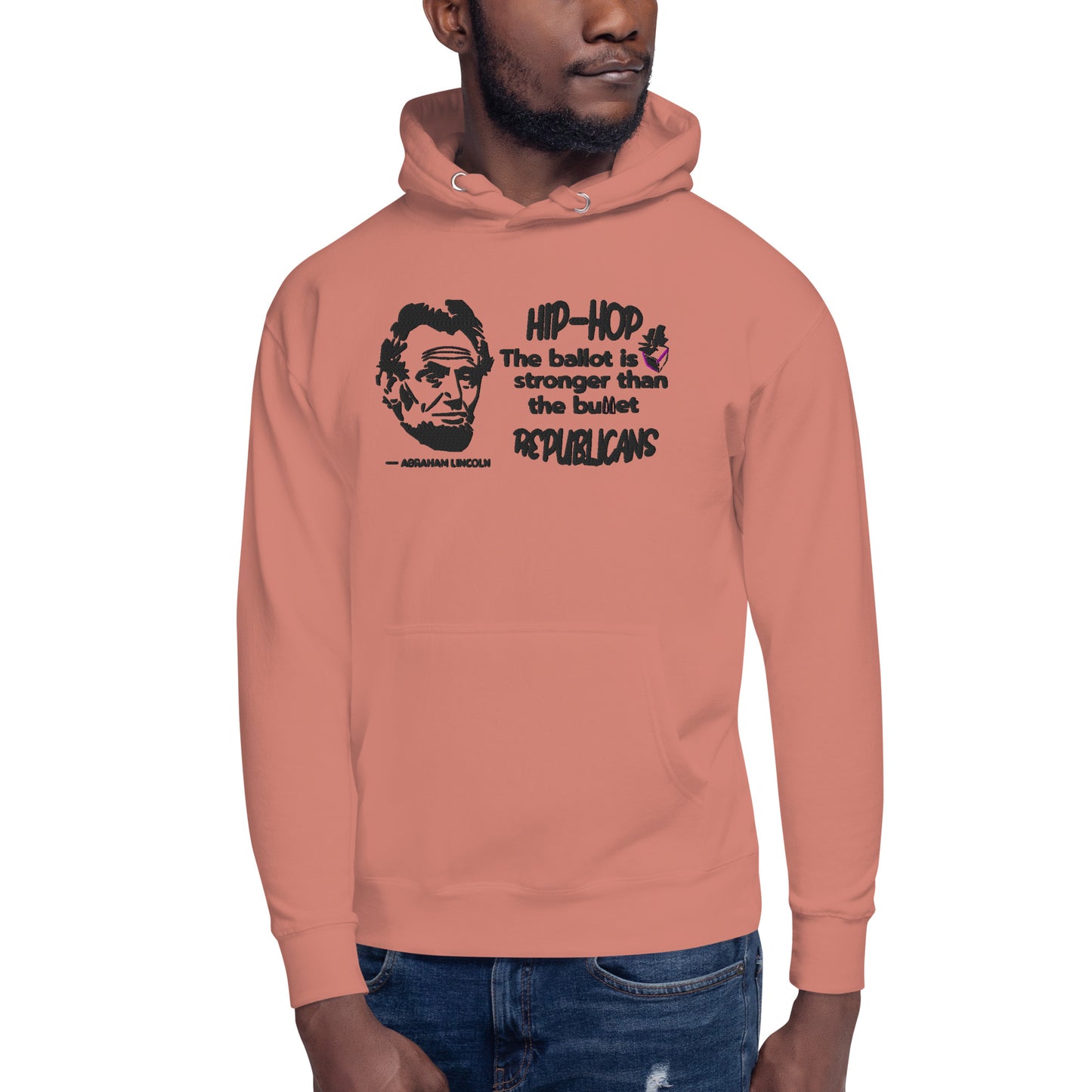 Embroidery Abraham Lincoln Premium Hoodie