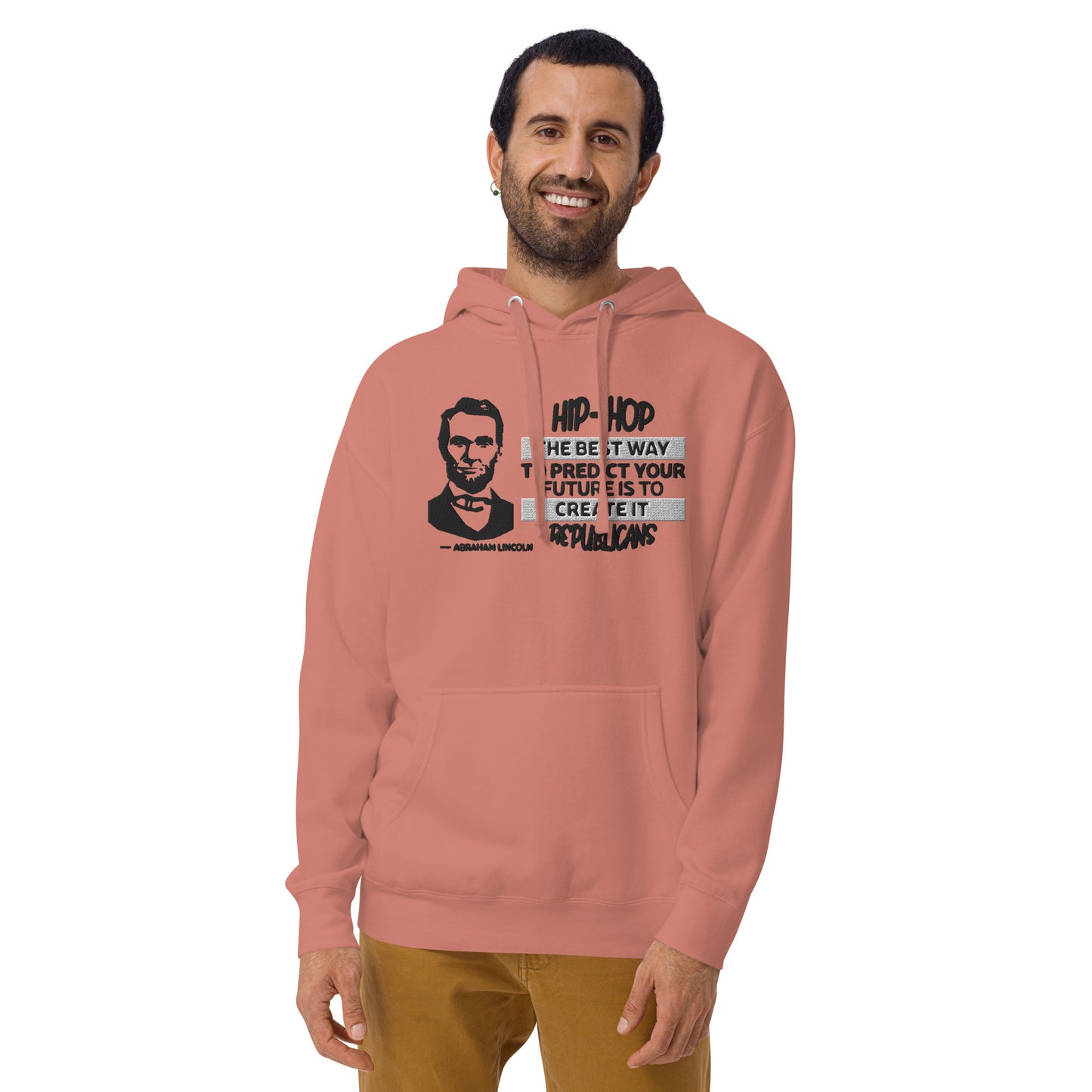 Embroidery Abraham Lincoln Premium Hoodie