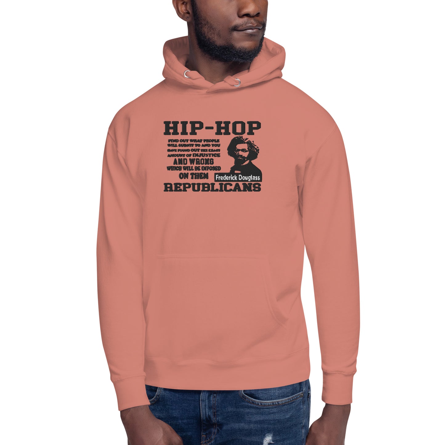 Embroidery Frederick Douglass Premium Hoodie