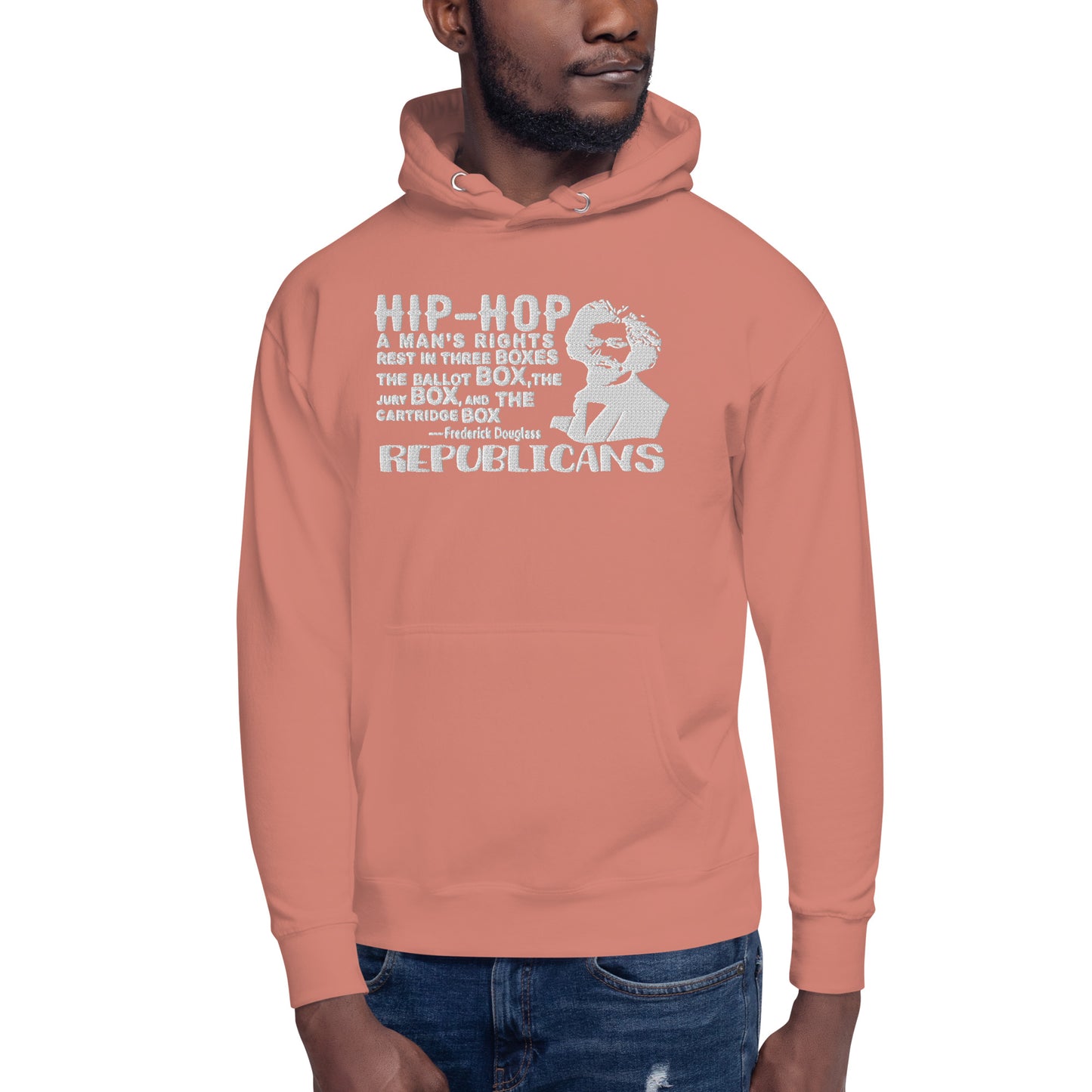 Embroidery Frederick Douglass Premium Hoodie