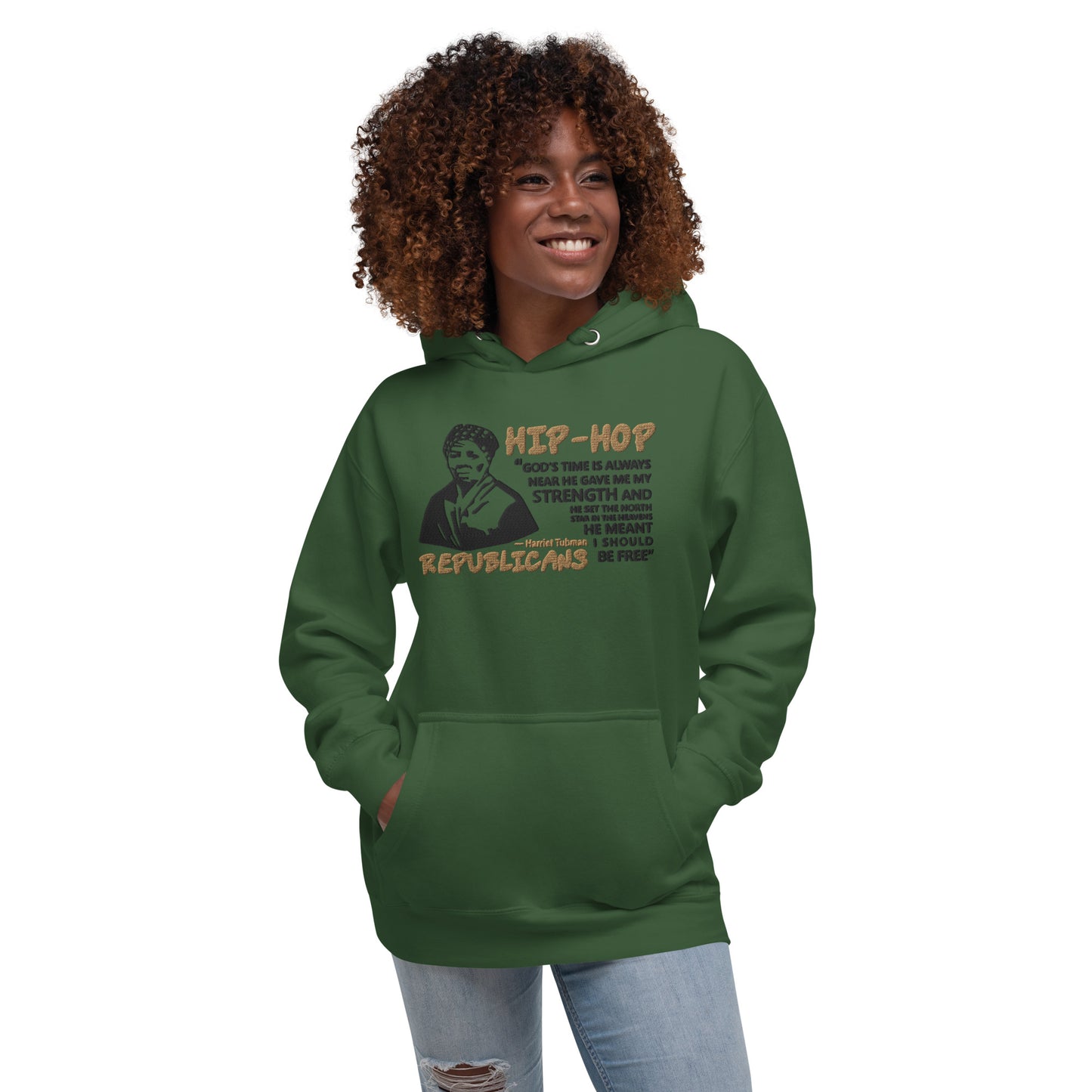 Embroidery Harriet Tubman Premium Hoodie