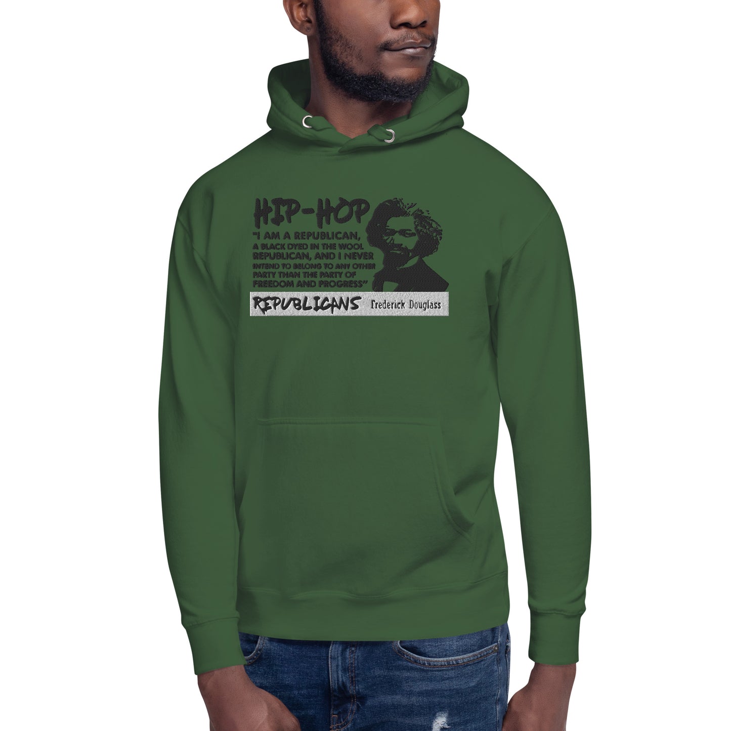 Embroidery Frederick Douglass Premium Hoodie