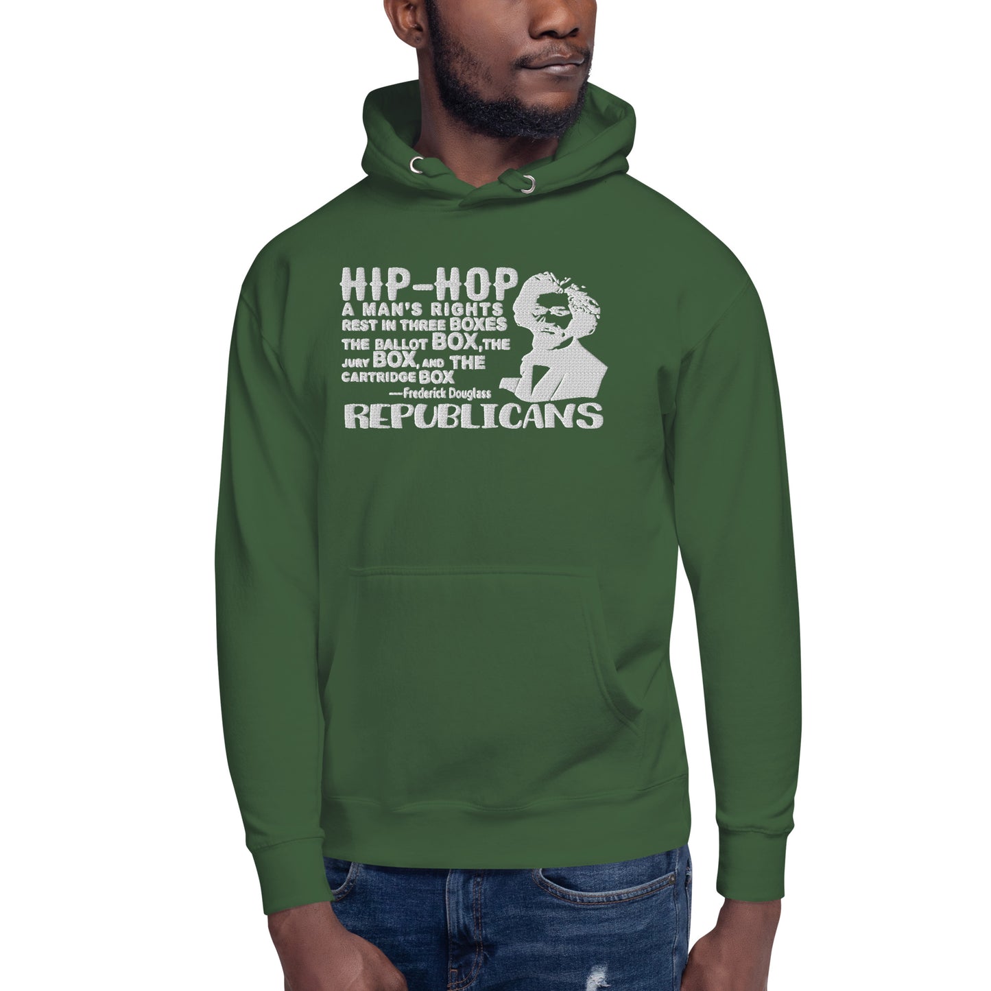 Embroidery Frederick Douglass Premium Hoodie