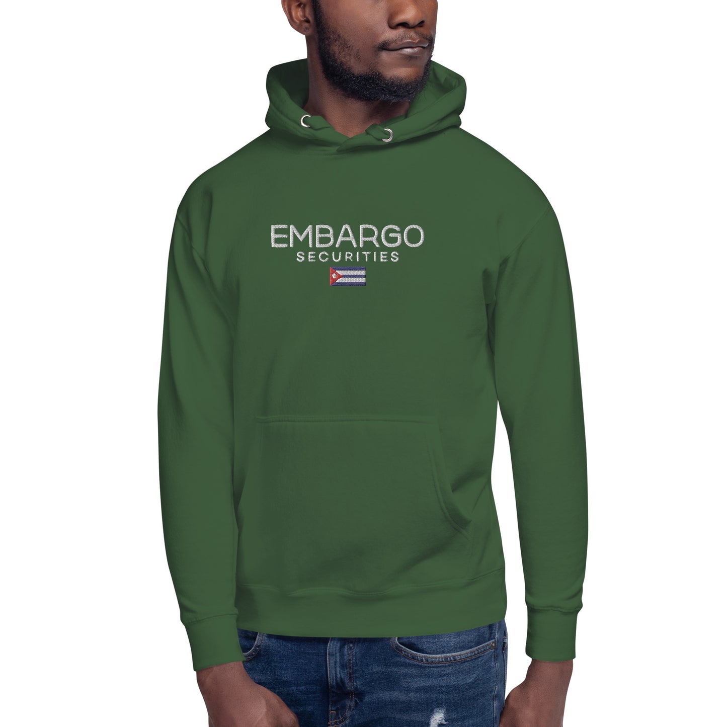 Embroidery Embargo Securities Cuba Flag Hoodie