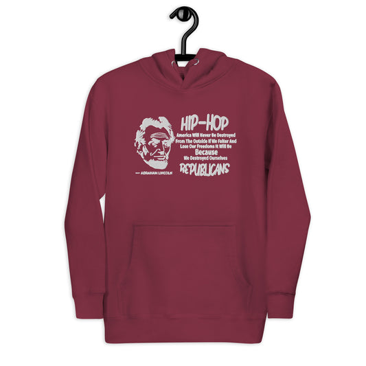 Embroidery Abraham Lincoln Premium Hoodie