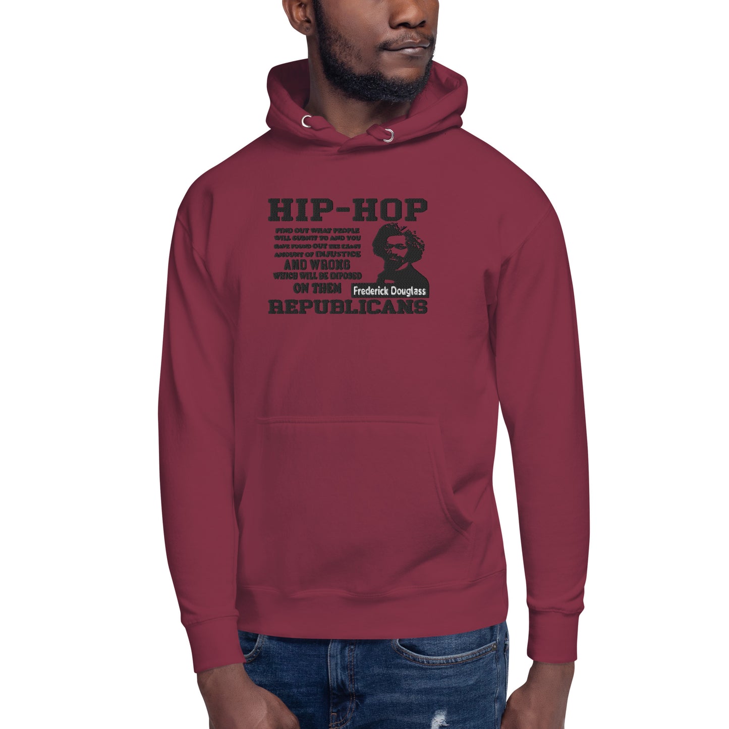 Embroidery Frederick Douglass Premium Hoodie