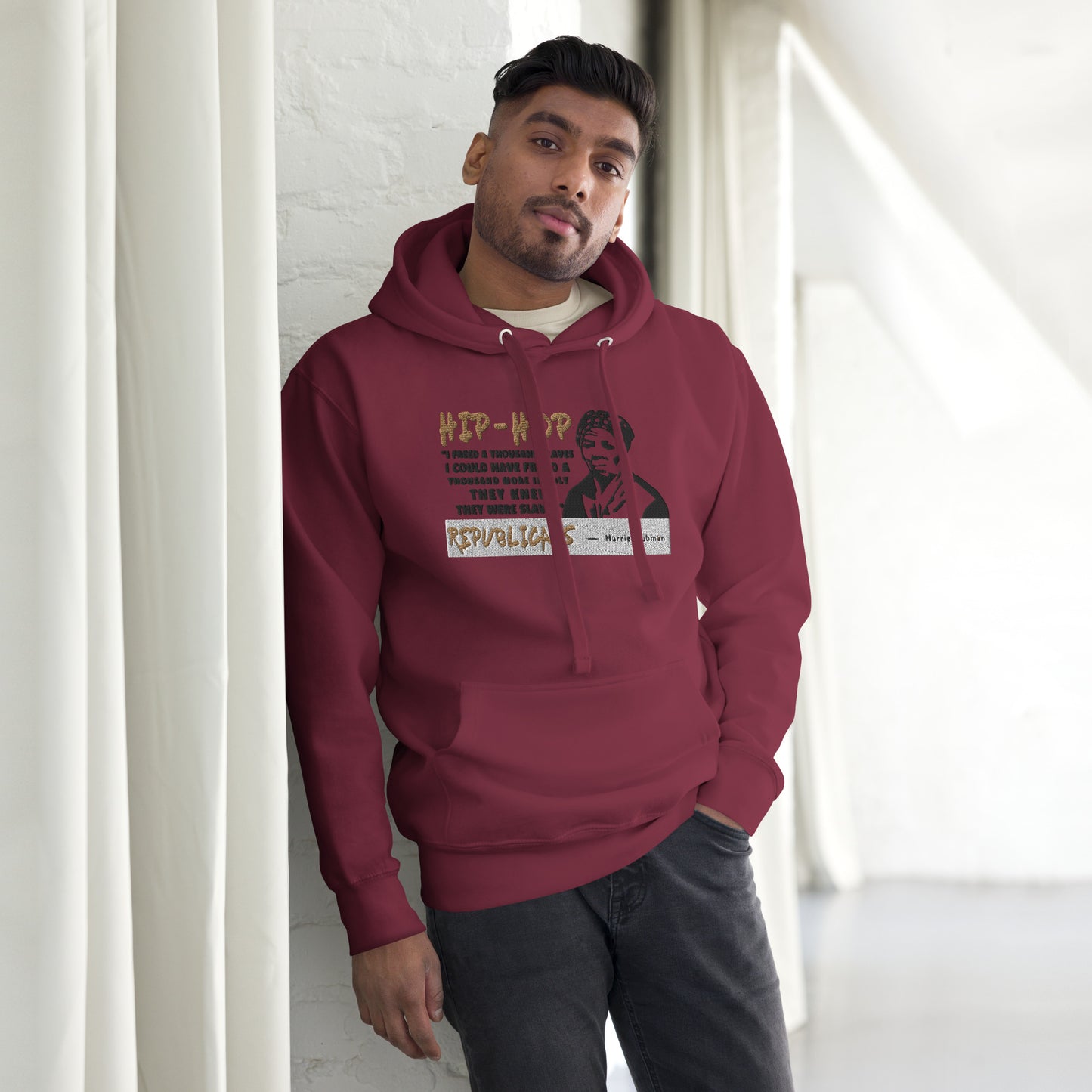 Embroidery Harriet Tubman Premium Hoodie