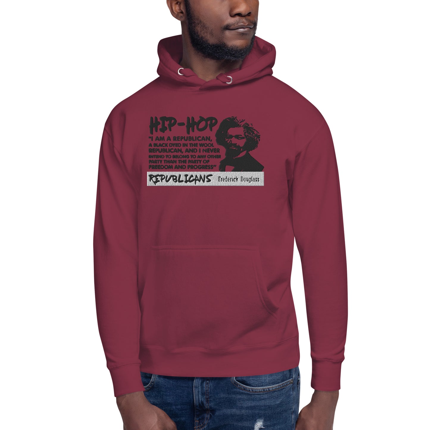 Embroidery Frederick Douglass Premium Hoodie
