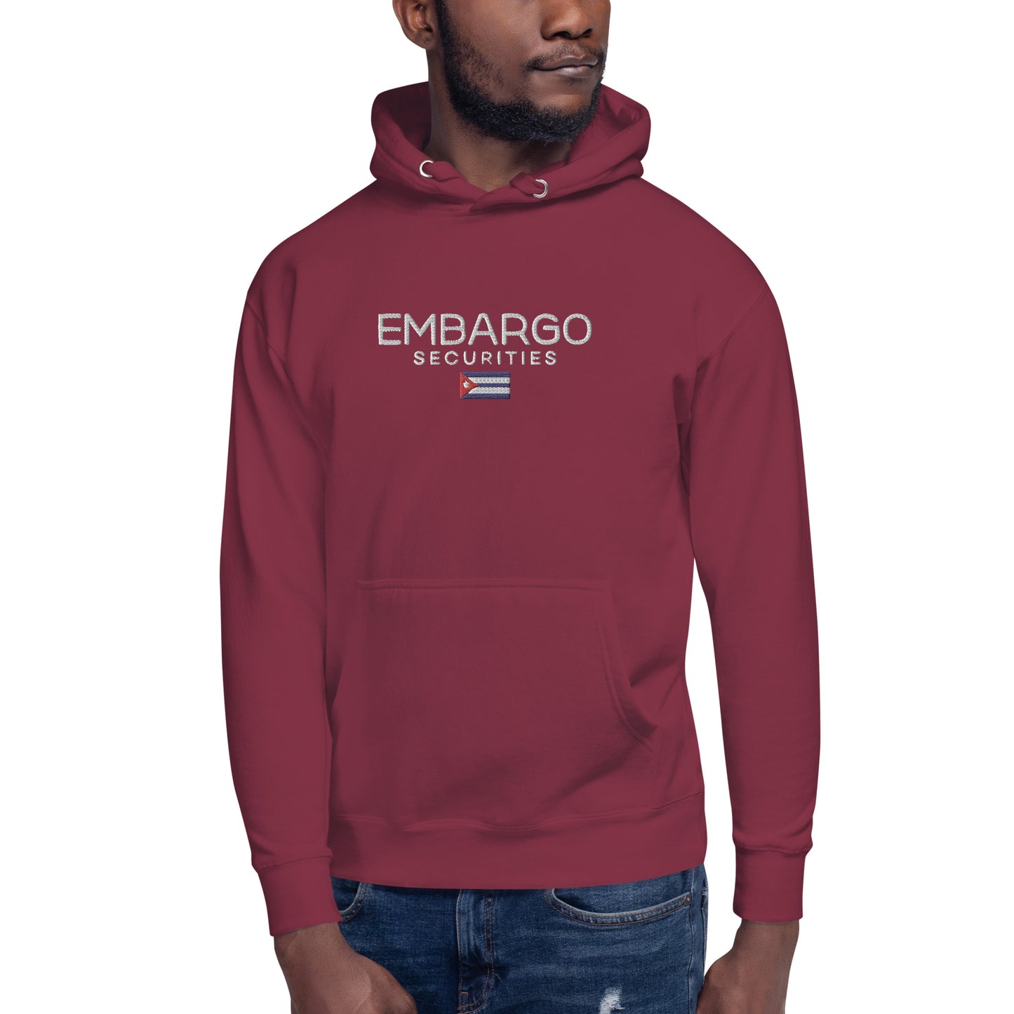 Embroidery Embargo Securities Cuba Flag Hoodie